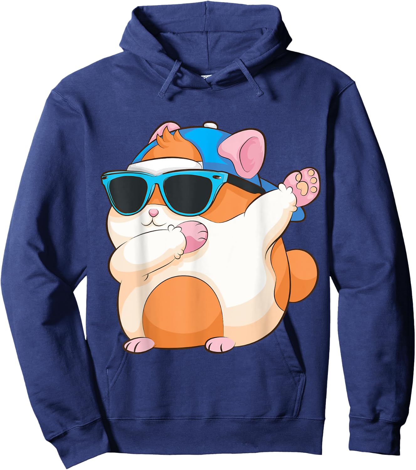 Cute Dabbing Hamster | Funny Famous Dab Dance Pose Pet Gift Hoodie - Hoodie | Navy