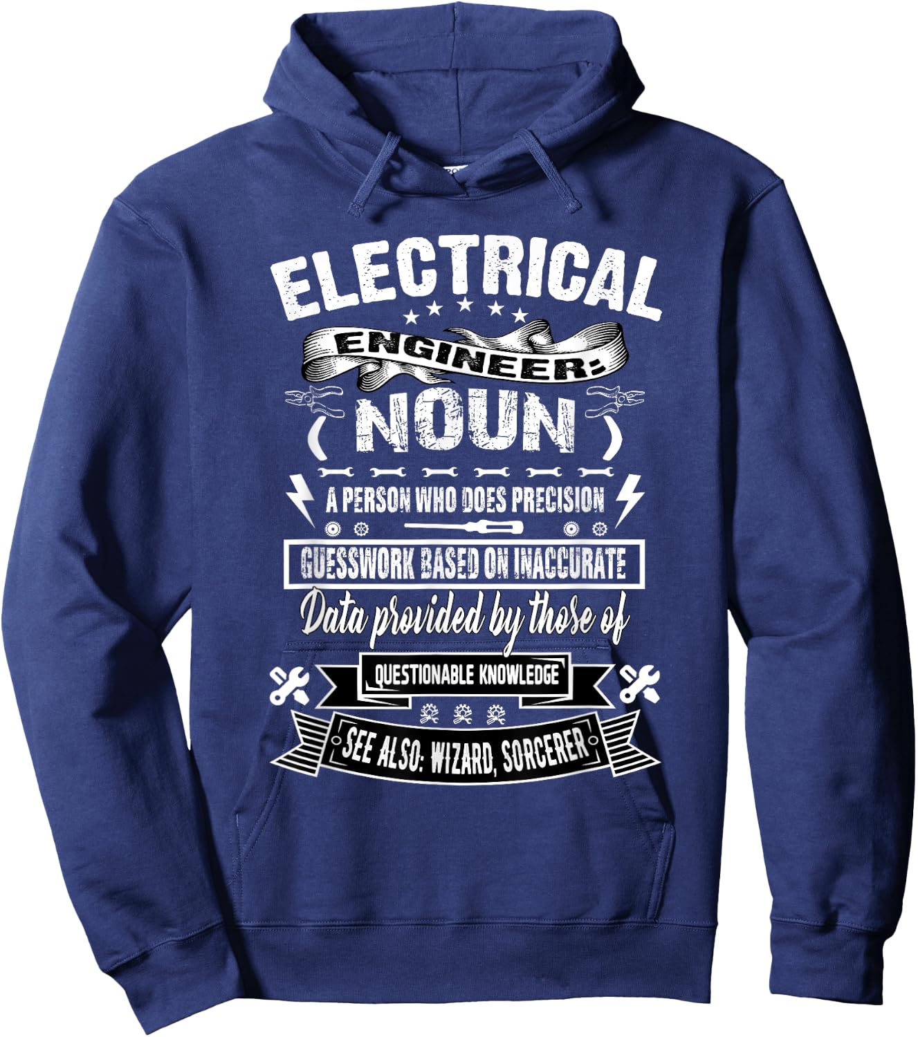 Funny Electrical Engineer definition Gift Hoodie - Hoodie | Navy