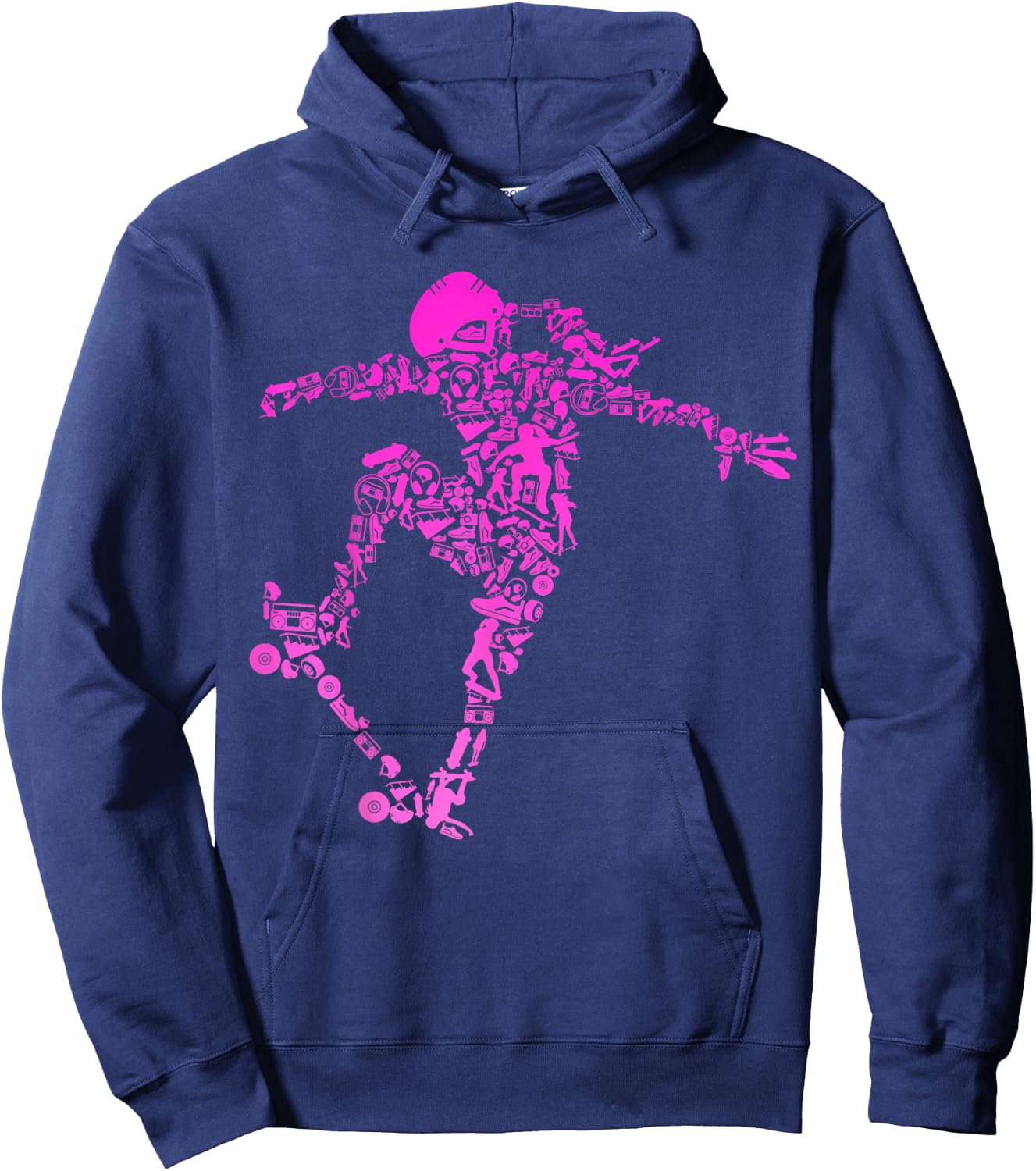 Skater Girl Skateboarder Girl Skateboard Gift Hoodie - Hoodie | Navy