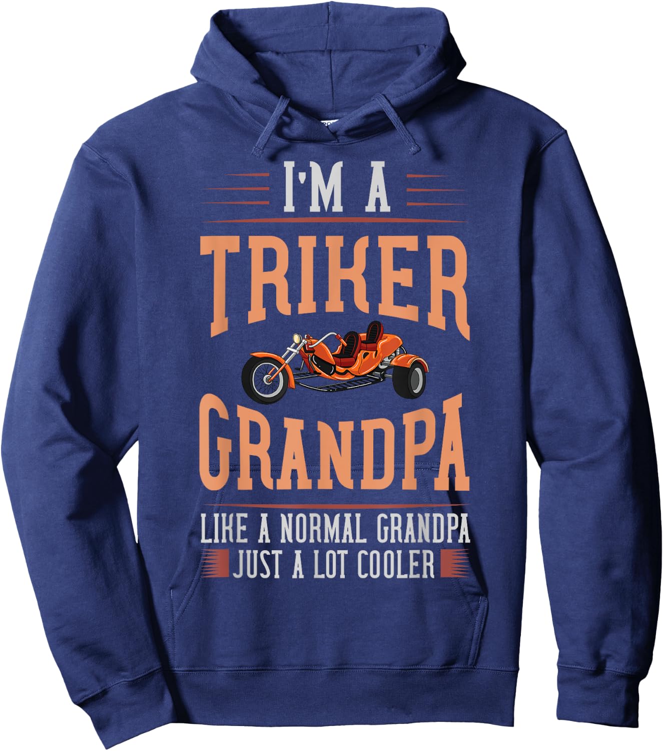 Trike Motorcycle Three Wheeler Bike Hoodie - Hoodie | Navy