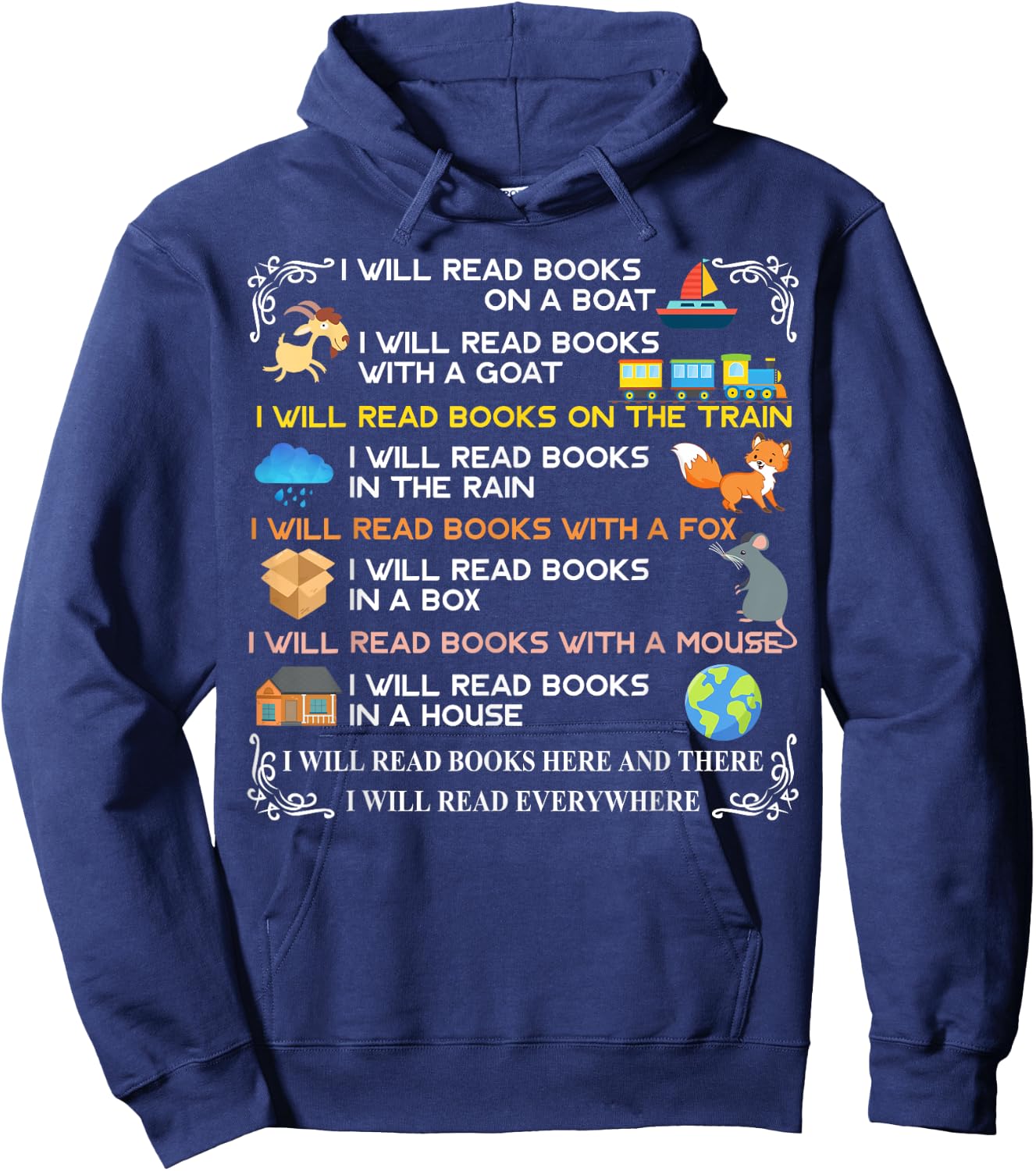 I will read books on a boat & everywhere reading Hoodie - Hoodie | Navy