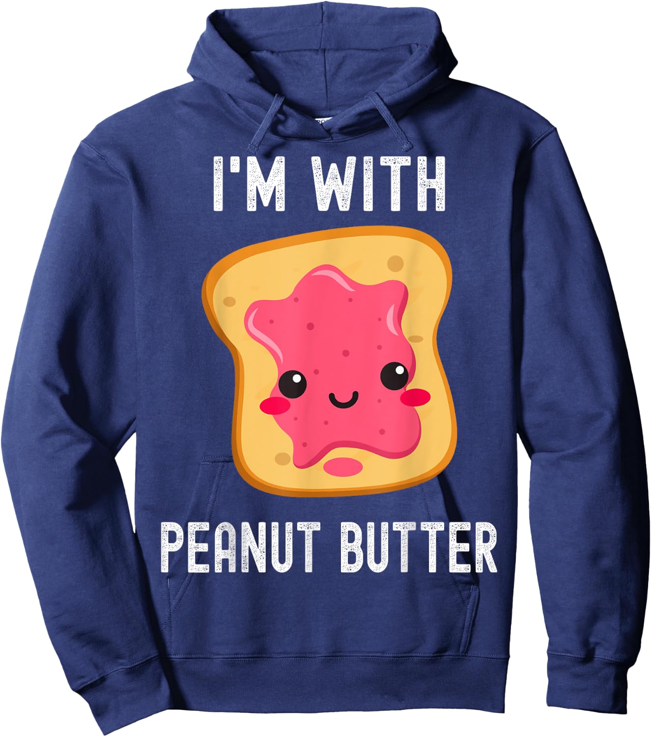 Funny Peanut Butter Jelly Matching Couples His & Hers Hoodie - Hoodie | Navy