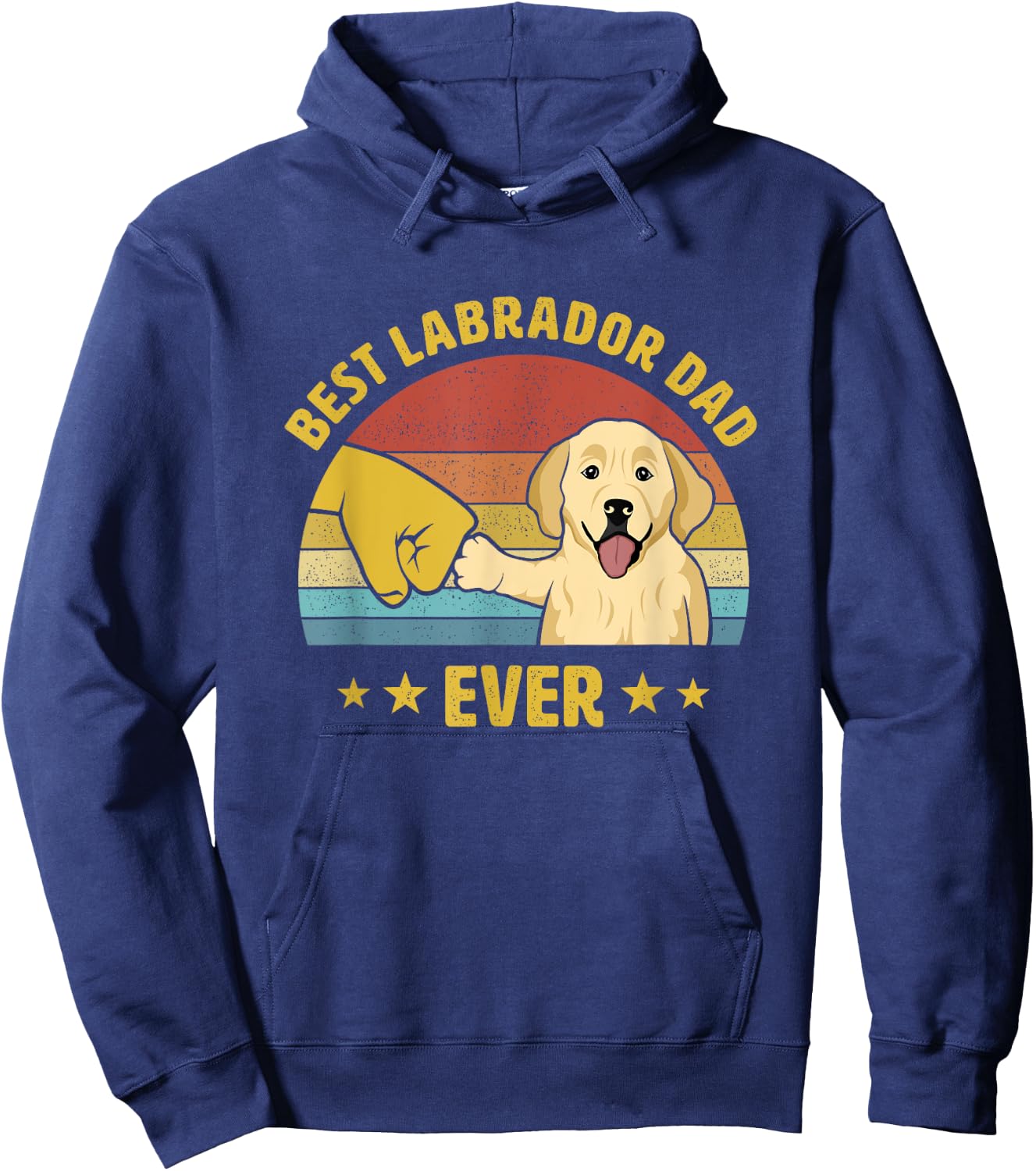 Best Labrador Retriever Dad Ever Vintage Lab Dad Design Hoodie - Hoodie | Navy