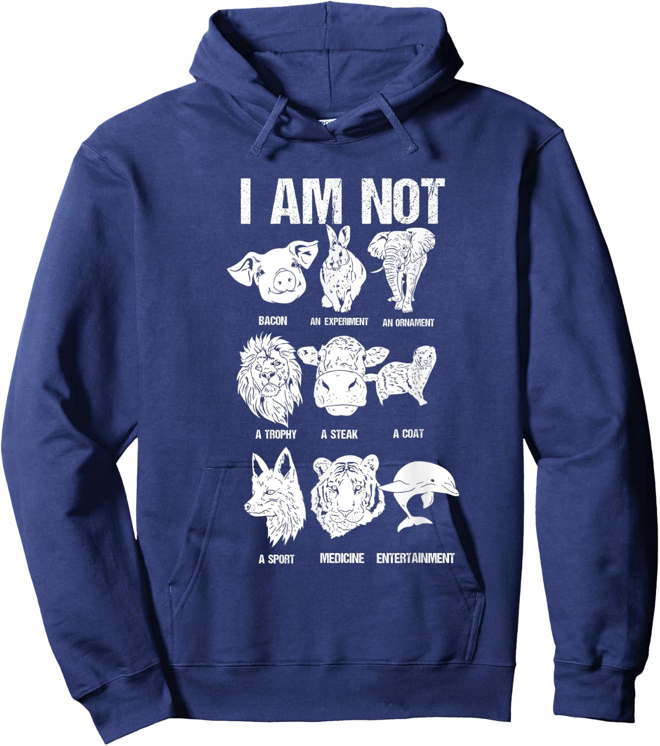 Animal Rights Animal Protection Go Vegan Hoodie - Hoodie | Navy