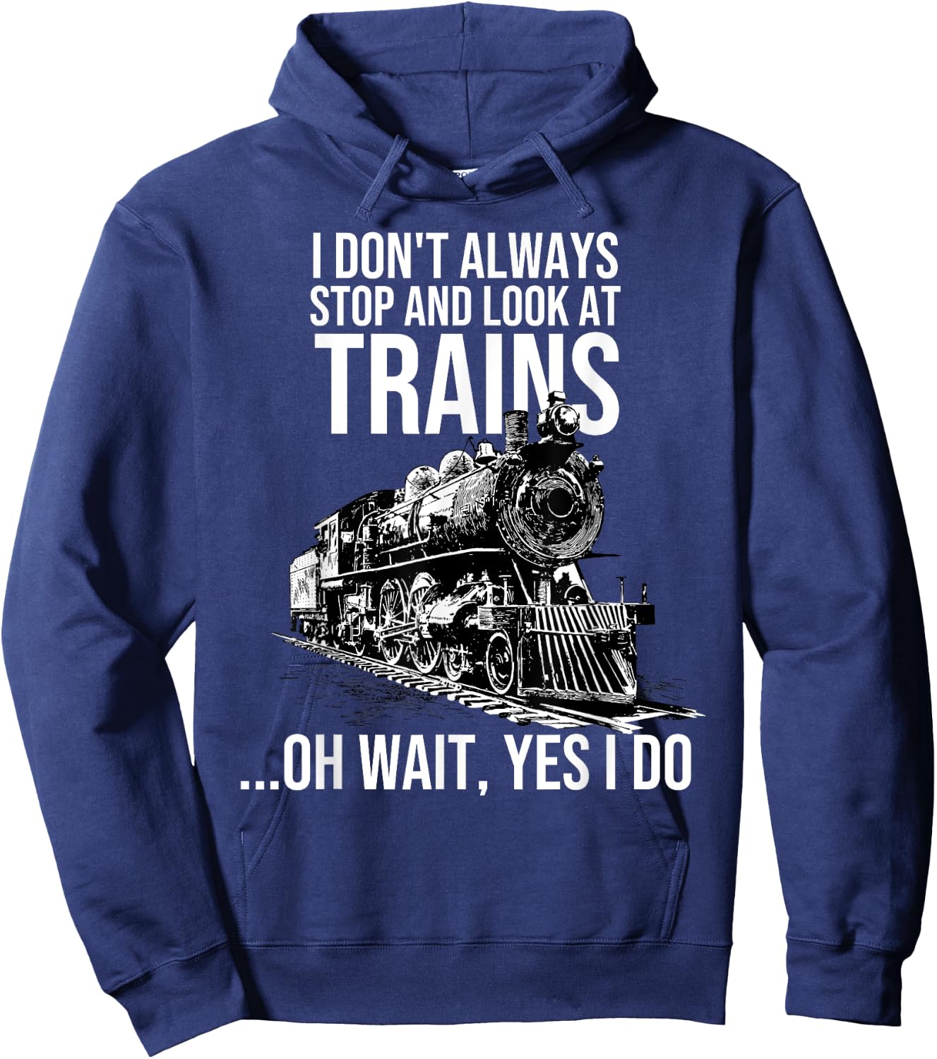 Funny Train Gift Women Kids Cool Railway Joke Lover Hoodie - Hoodie | Navy