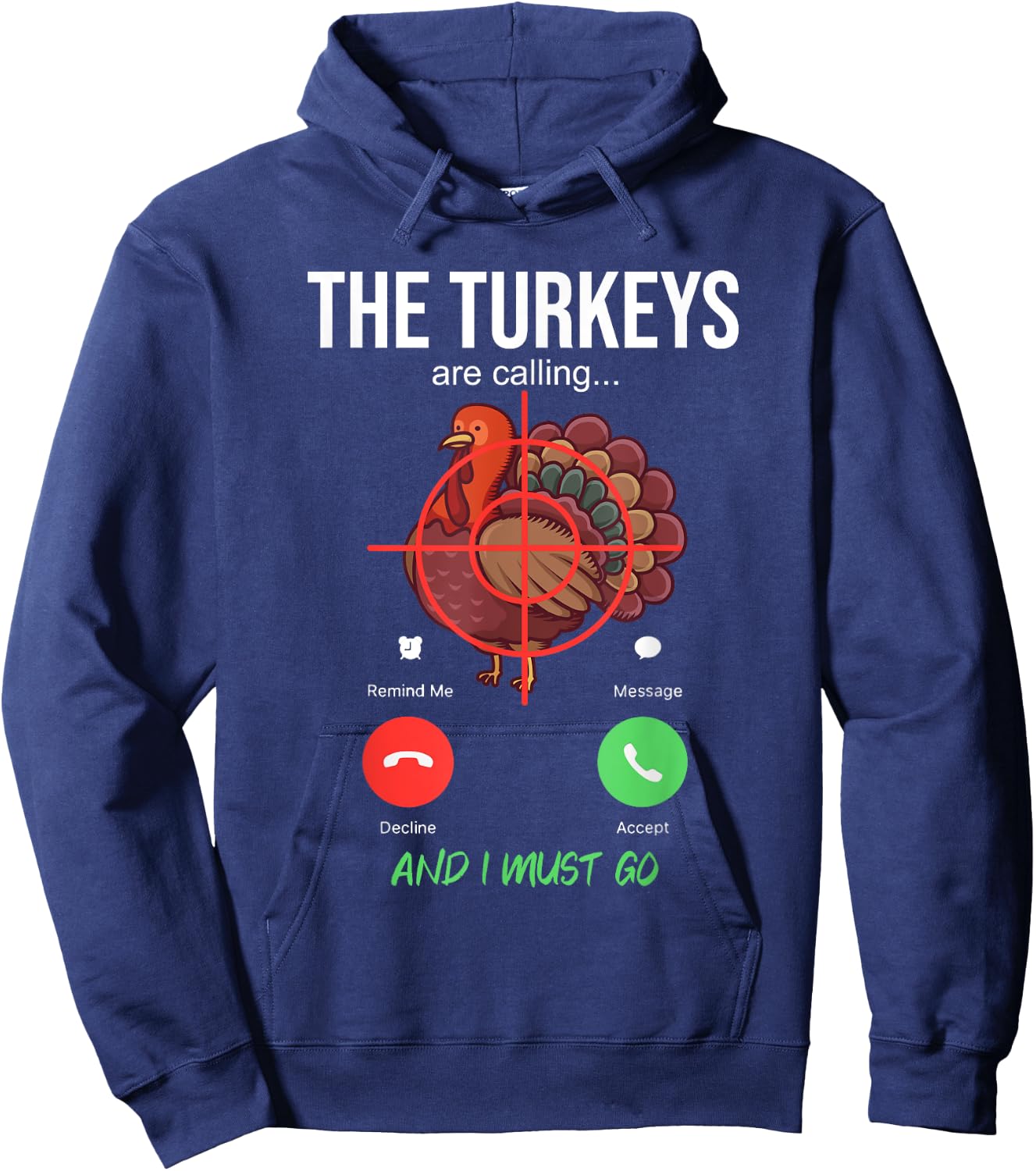 Funny Hunting Gifts Turkey Hunting - Men's Black Short Sleeve Classic Fit - Small Hoodie - Hoodie | Navy