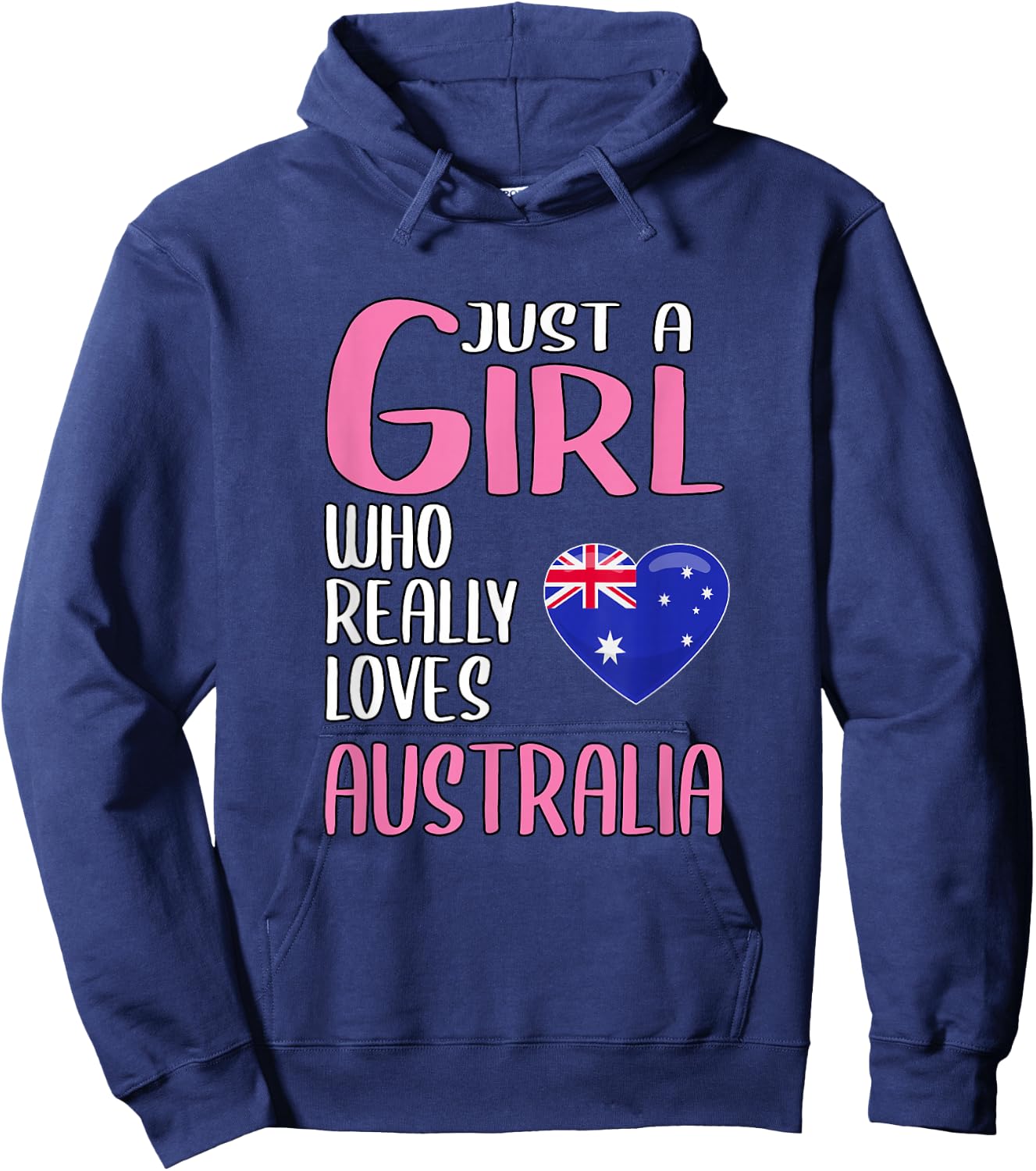 Travel Gift Just A Girl Who Really Loves Australia Hoodie - Hoodie | Navy