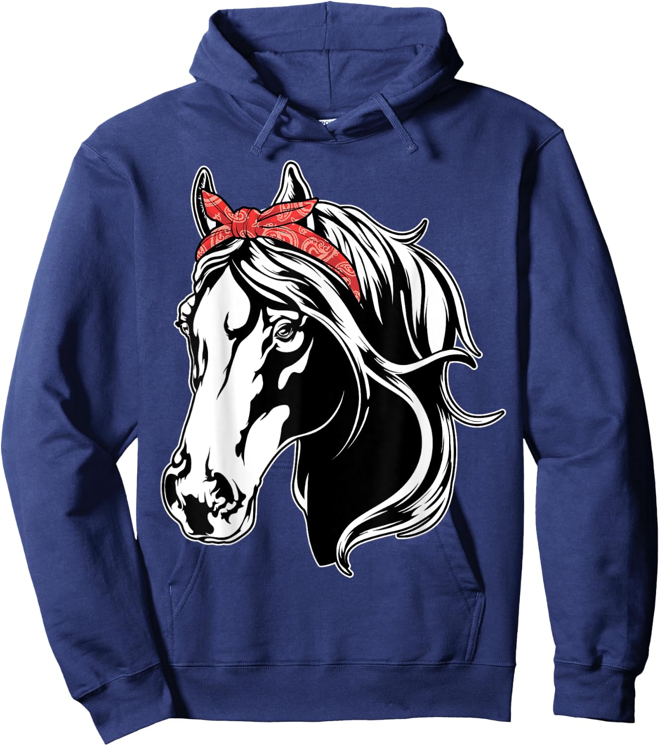 Horse Bandana For Horseback Riding Horse Lover Girls Women's Hoodie - Hoodie | Navy