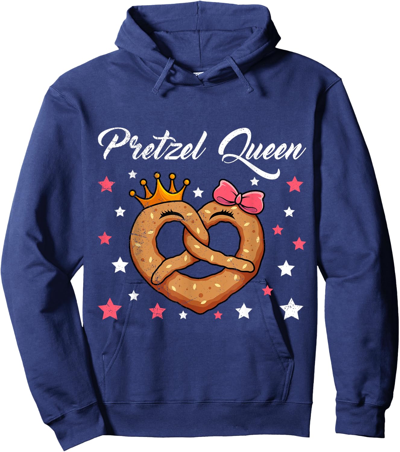 Pretzel Queen Pretzel Queen Bavarian Woman Hoodie - Hoodie | Navy