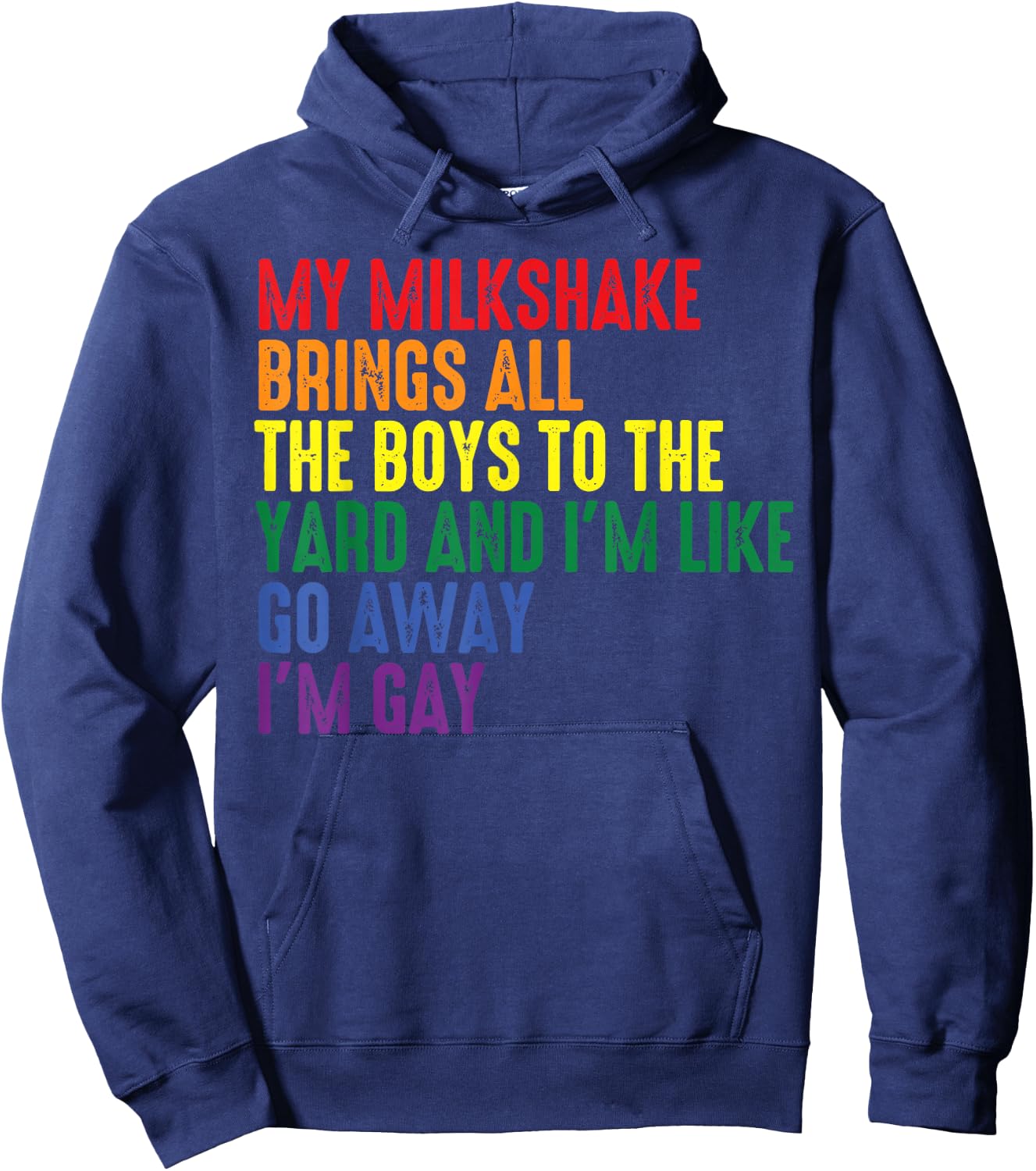 My Milkshake Brings All The Boys to The Yard I'm Gay Small Hoodie - Hoodie | Navy