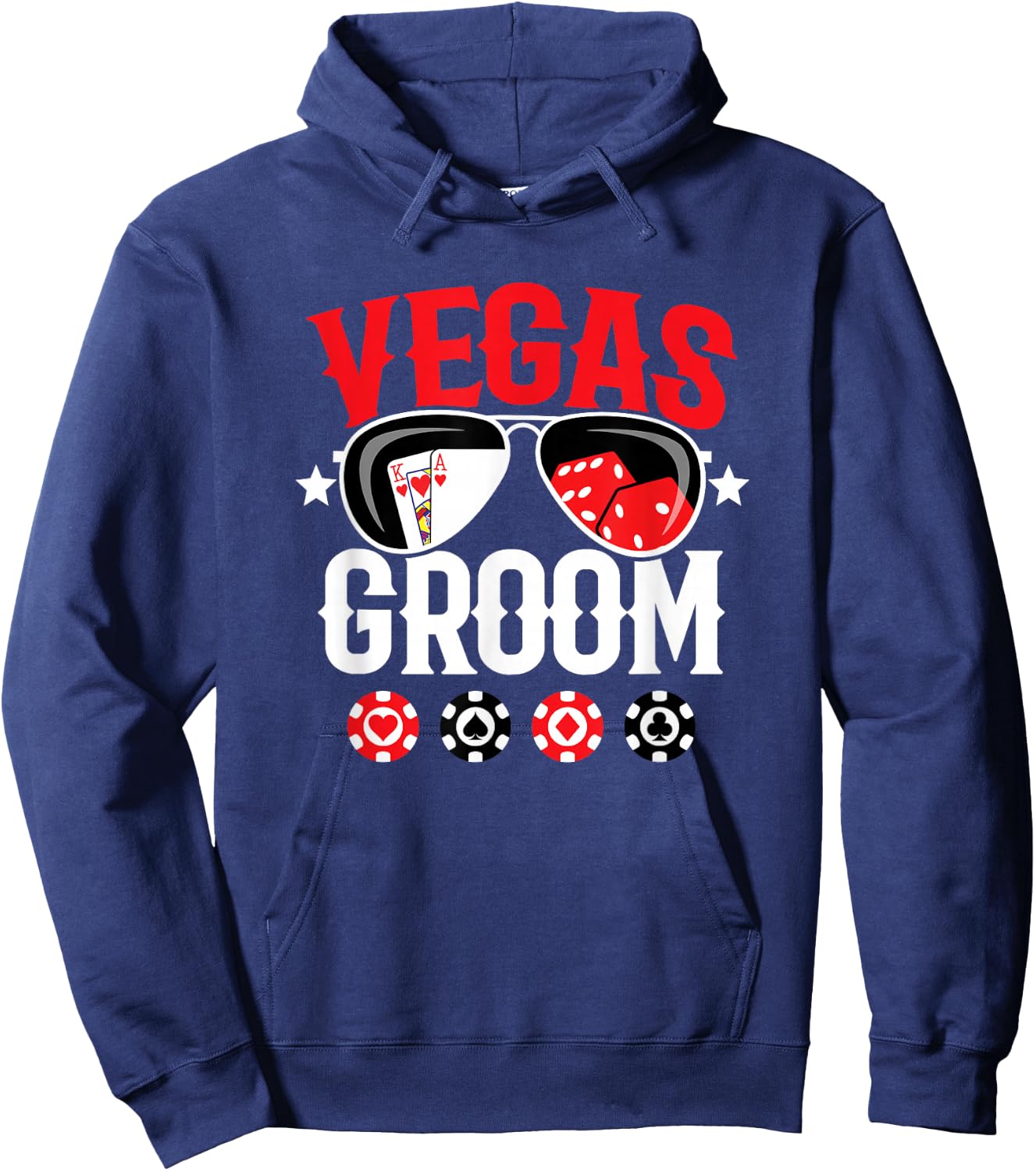 Vegas Bachelor Party - Married in Vegas - Groom Squad Hoodie - Hoodie | Navy