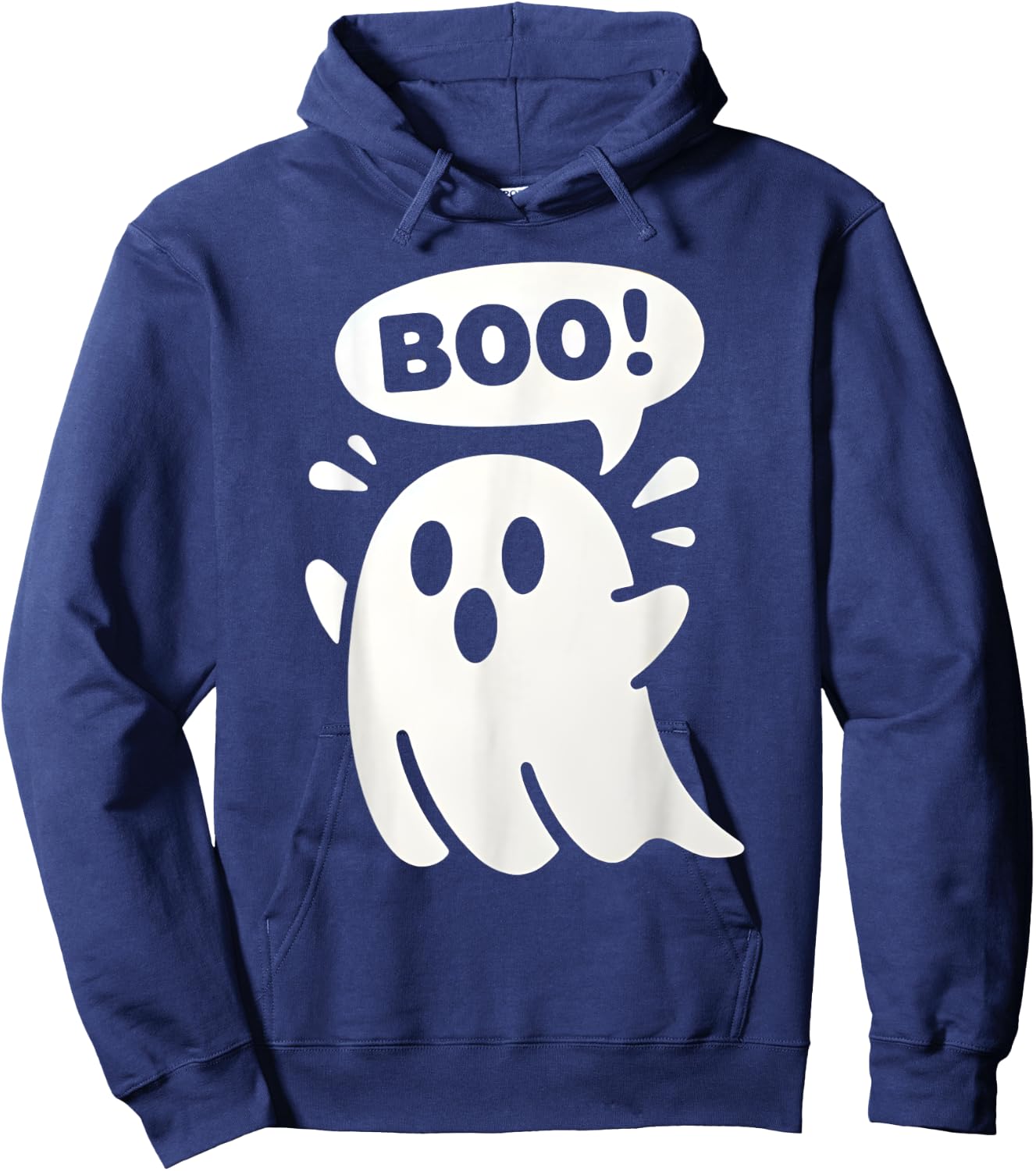 Toddler Ghost with Bow Boo Girls Halloween Hoodie - Hoodie | Navy