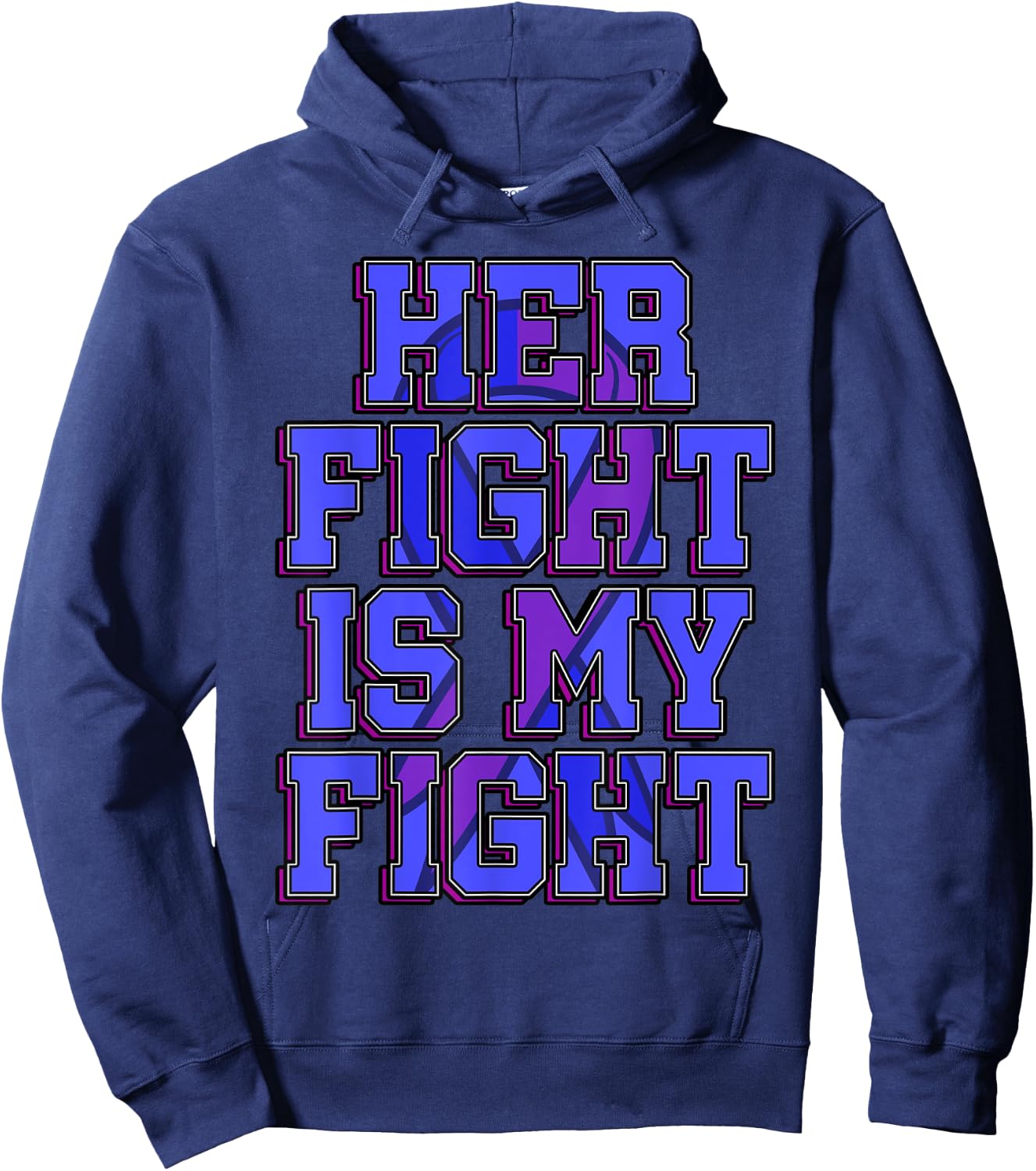 Her Fight Is My Fight Smith–Magenis Syndrome Survivor SMS Hoodie - Hoodie | Navy