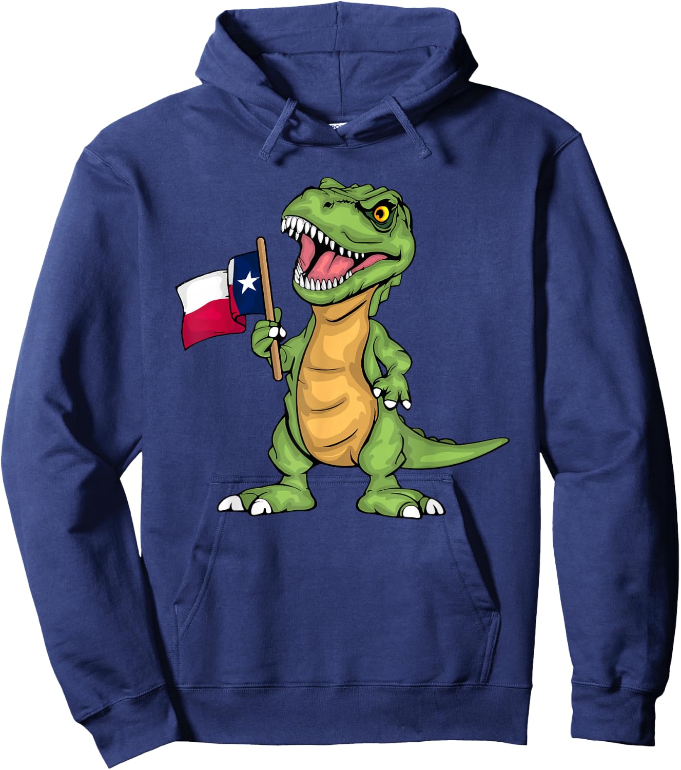Texas Lover Kids Dinosaur Lover USA Texas Flag Hoodie - Hoodie | Navy