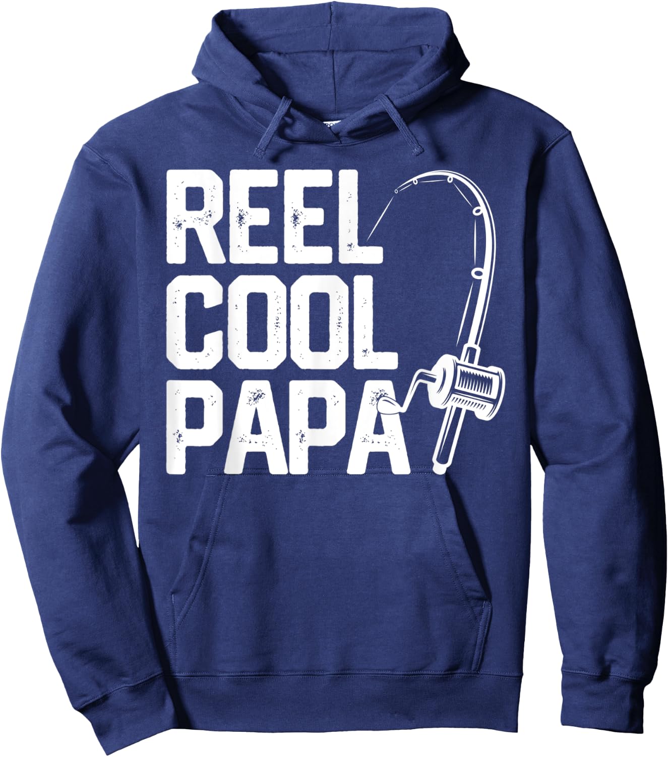 Reel Cool Papa Funny Father's Day Gift Fishing Grandpa Dad Hoodie - Hoodie | Navy