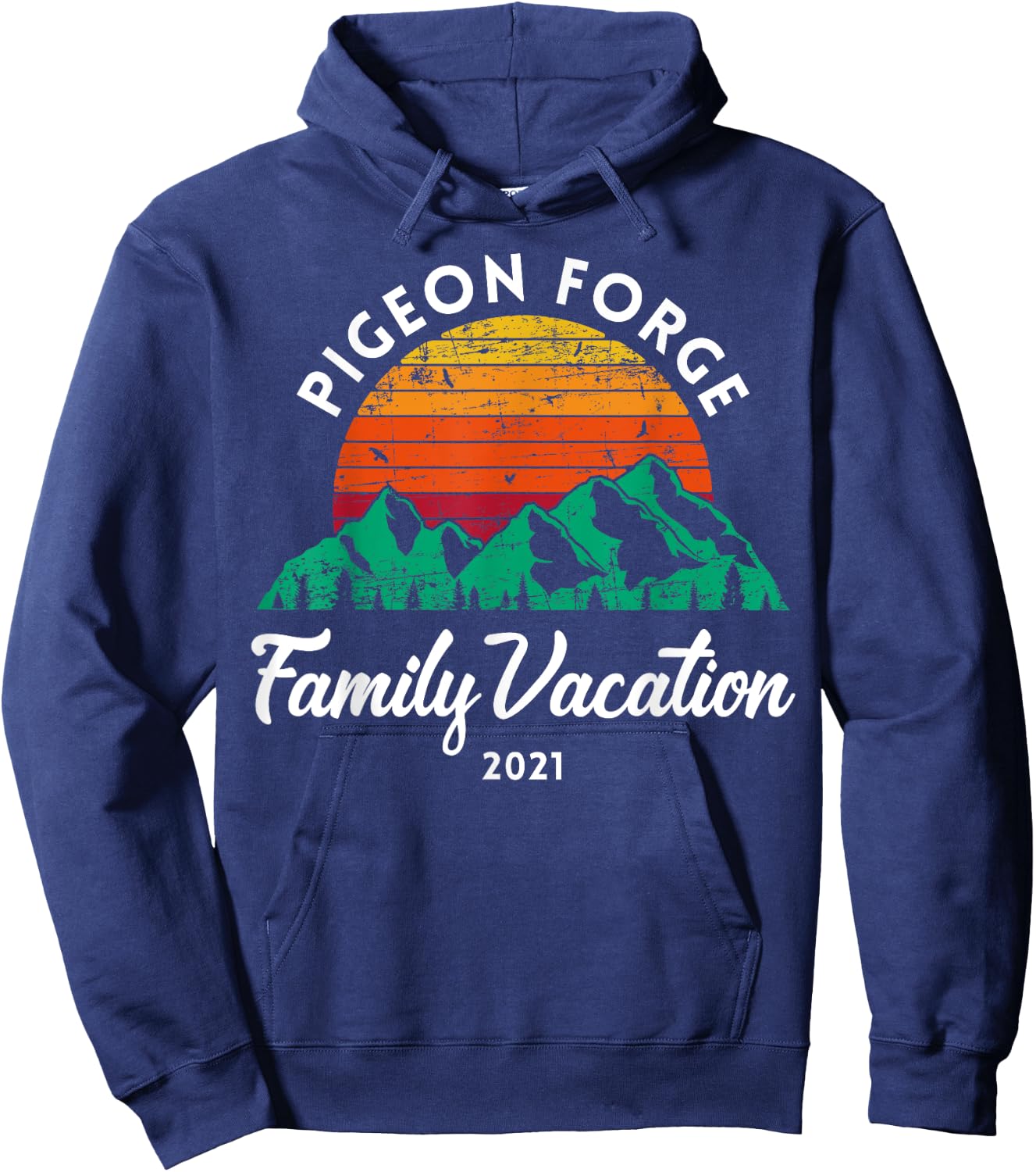 Tennessee Mountains Family Vacation 2021 Pigeon Forge Hoodie - Hoodie | Navy