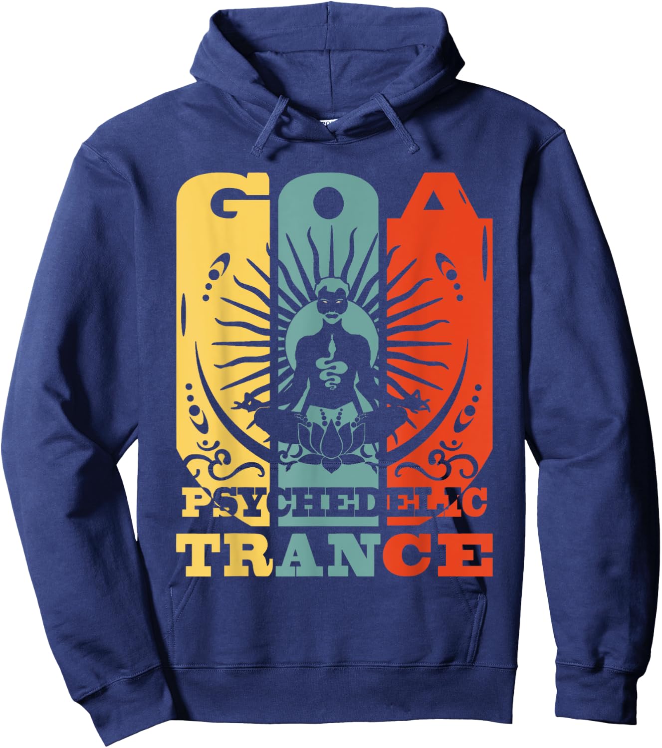 Goa Psychedelic Trance - OM Psytrance Present Hoodie - Hoodie | Navy