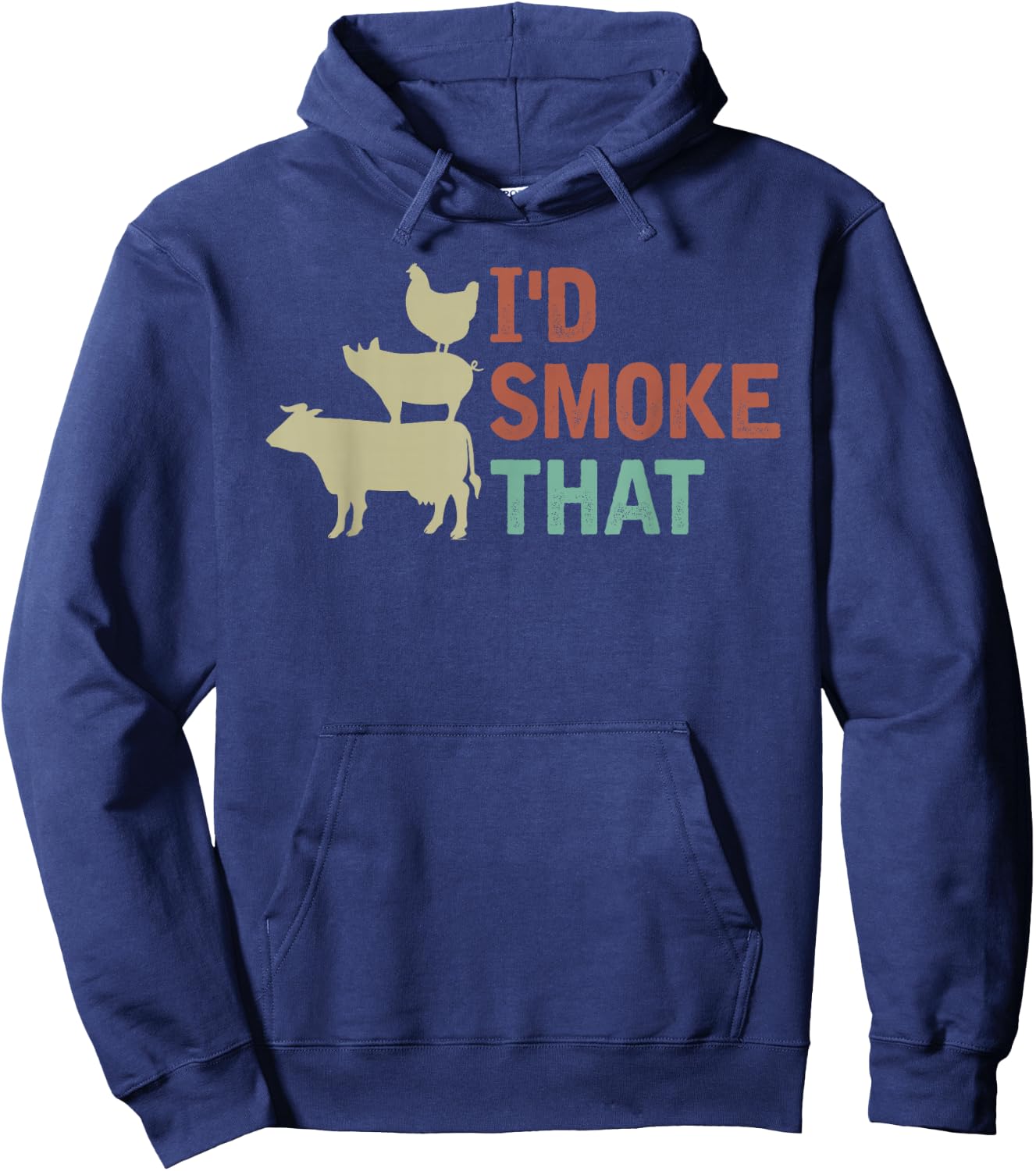 I d Smoke That Shirt Grilling Barbeque BBQ Hoodie - Hoodie | Navy