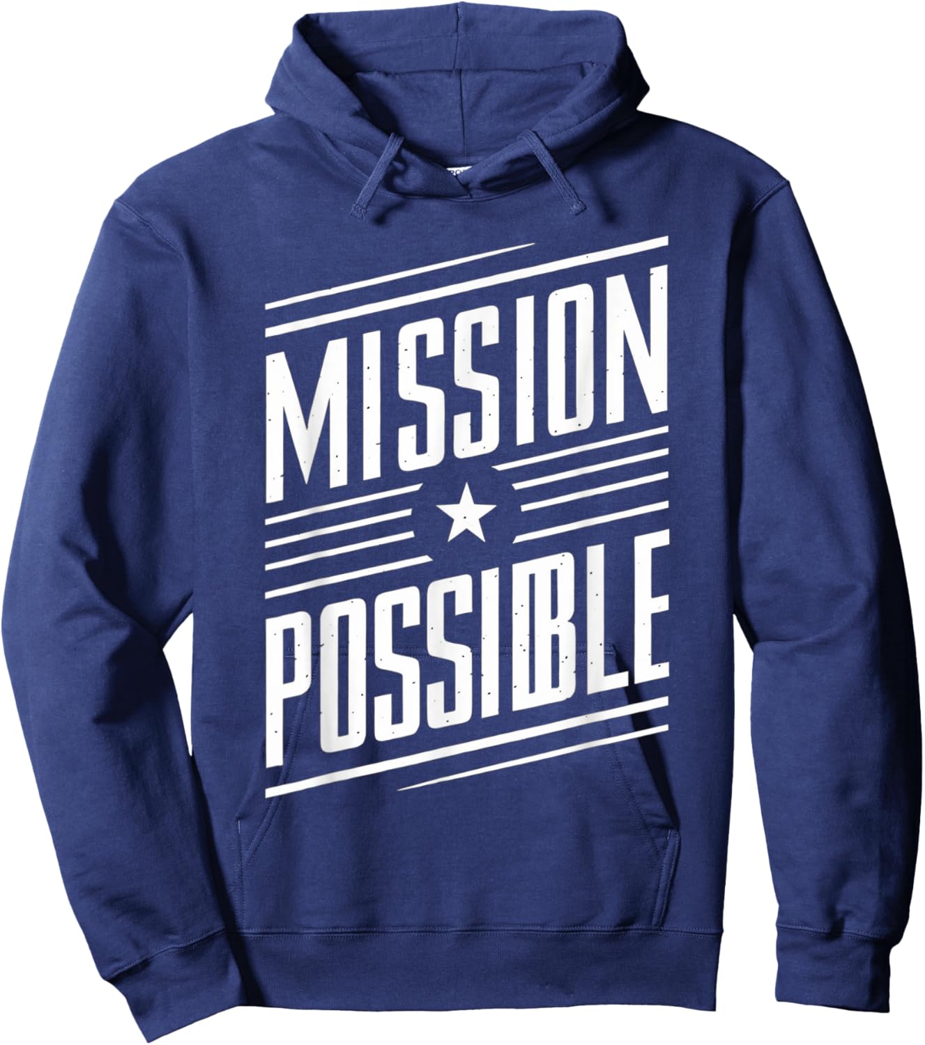 Mission Possible Motivational Inspirational School Hoodie - Hoodie | Navy