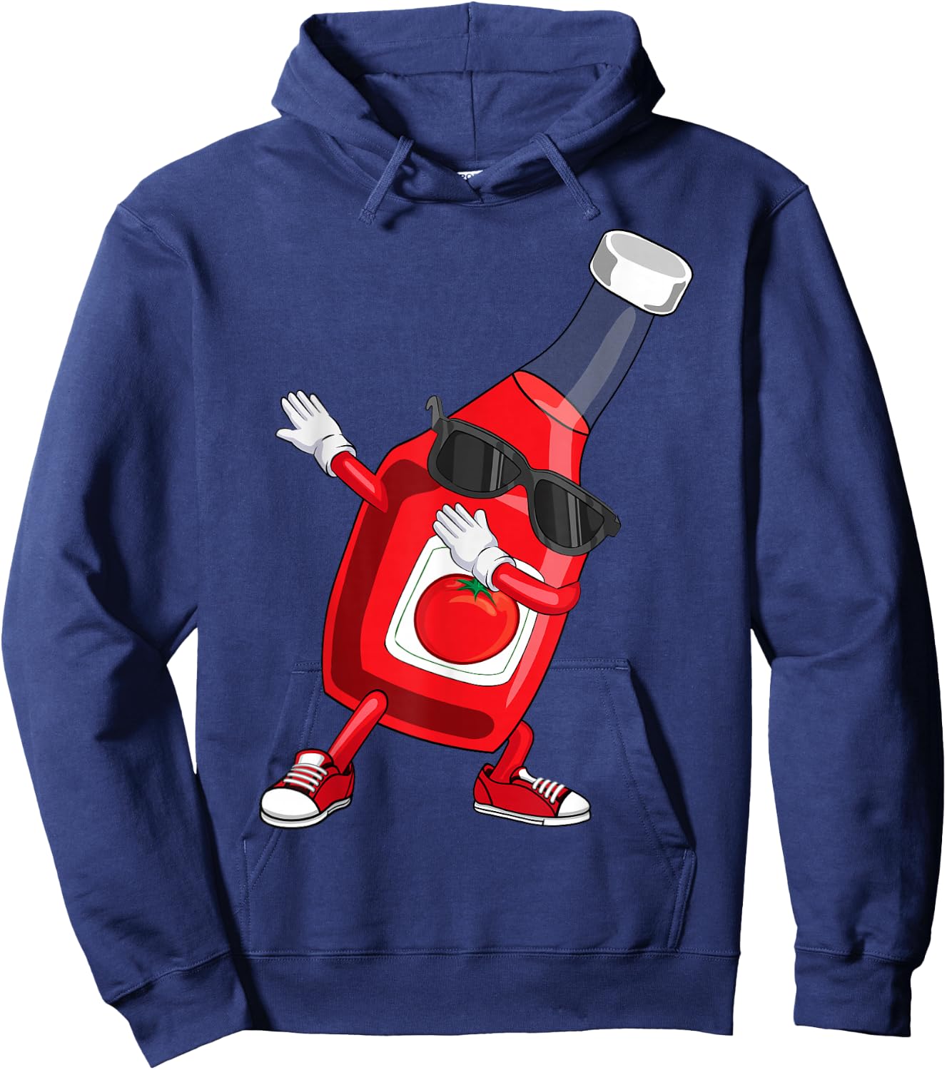 Funny Dabbing Ketchup Lover Gift Kids Boy Cute Condiment Hoodie - Hoodie | Navy