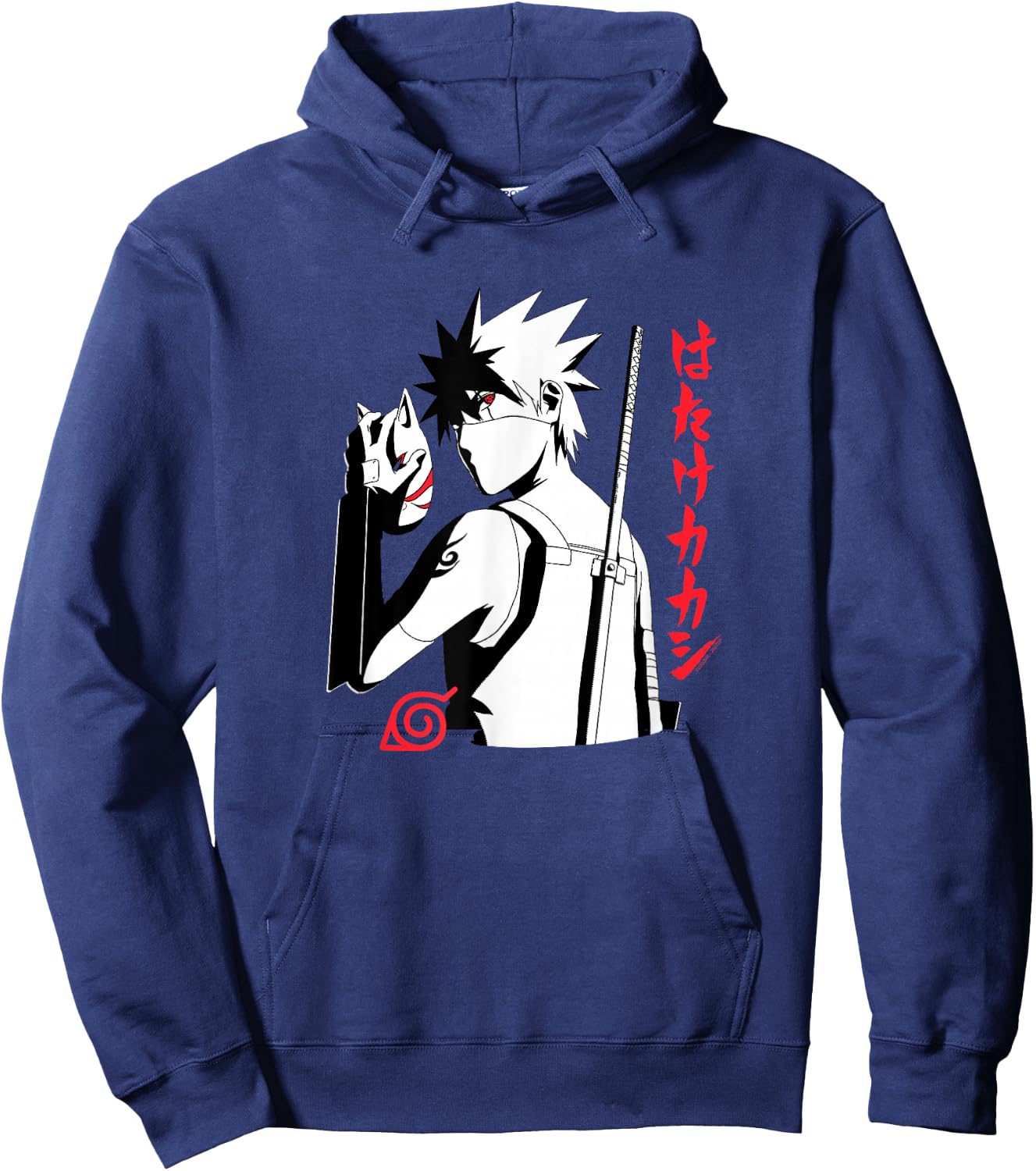 Naruto Shippuden Anbu Kakashi Sharingan Anime Hoodie - Hoodie | Navy