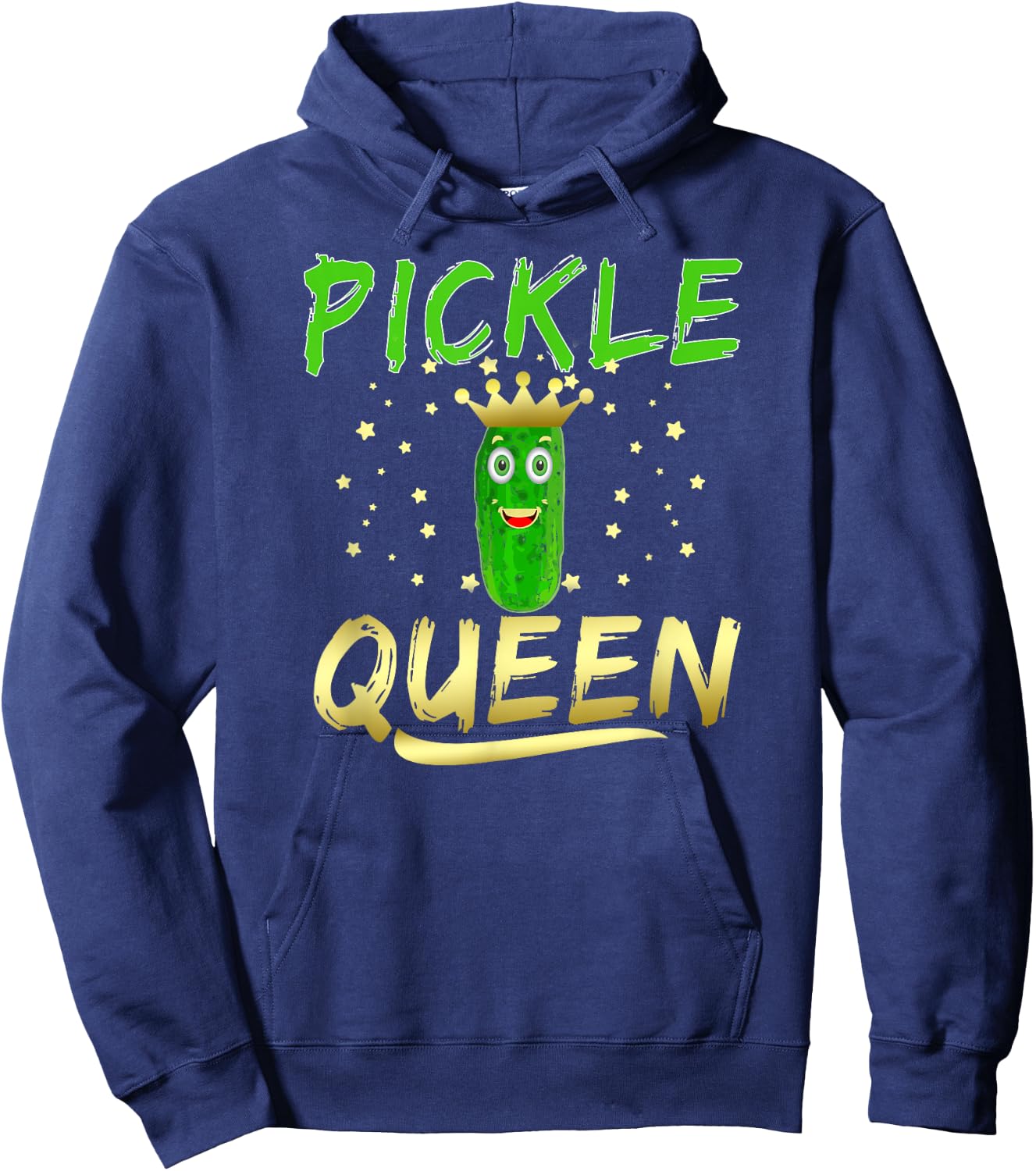 Pickle Queen Funny Pickle Enthusiast Cucumber Hoodie - Hoodie | Navy