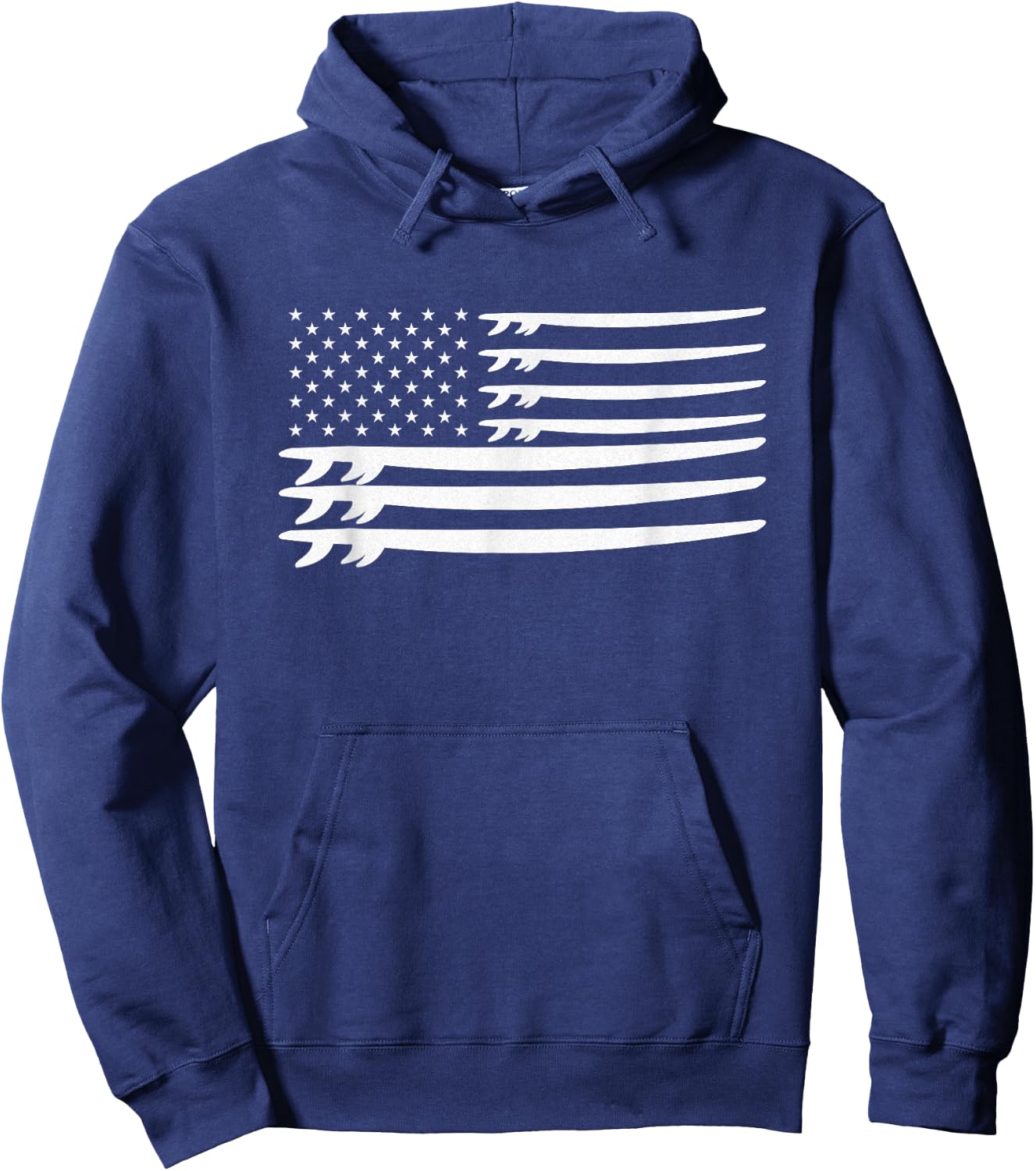 Surfer American Flag Surfboard Hoodie - Hoodie | Navy