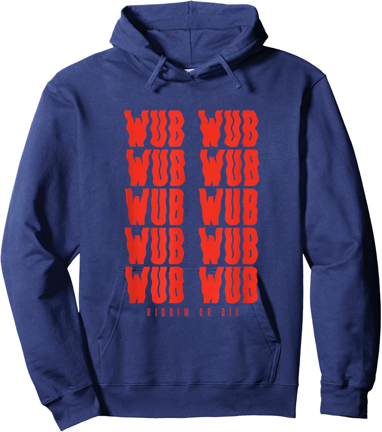 The Riddim Kid Designs Wub Wub Dubstep Riddim - Men's Black Small Classic Fit Short Sleeve Hoodie - Hoodie | Navy