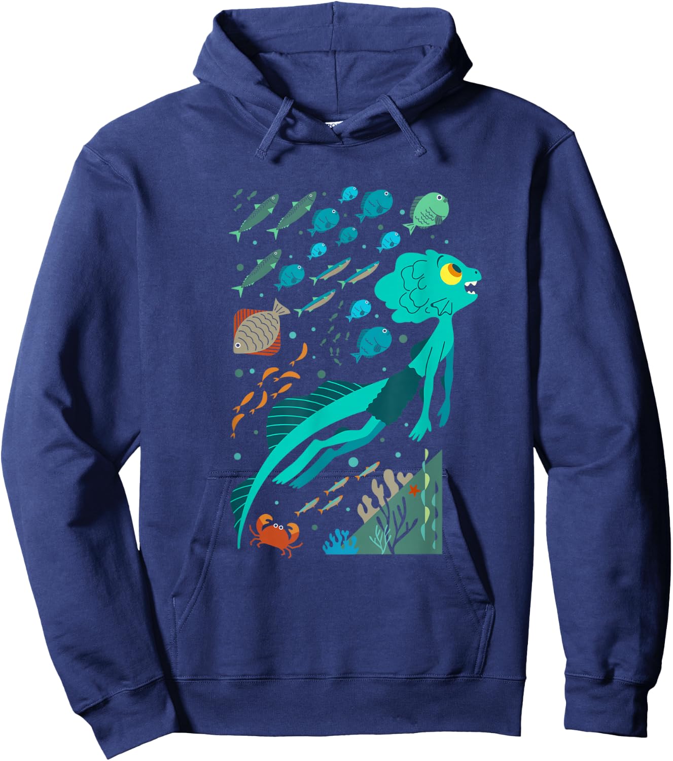Disney Pixar Luca Swimming with Fishes Hoodie - Hoodie | Navy