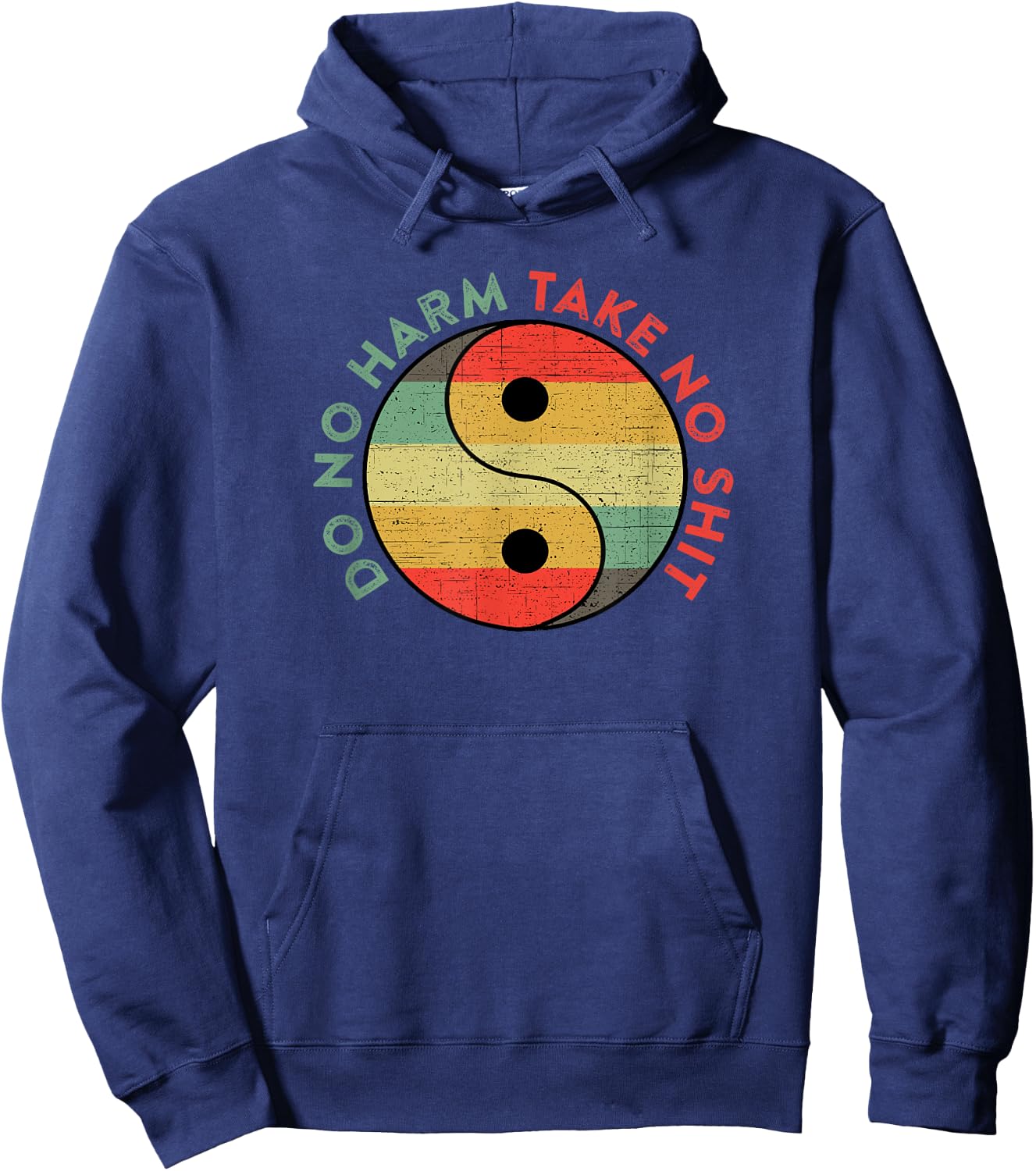 Do No Harm Take No Shit Funny Yin Yang Badass Yoga Teacher Hoodie - Hoodie | Navy