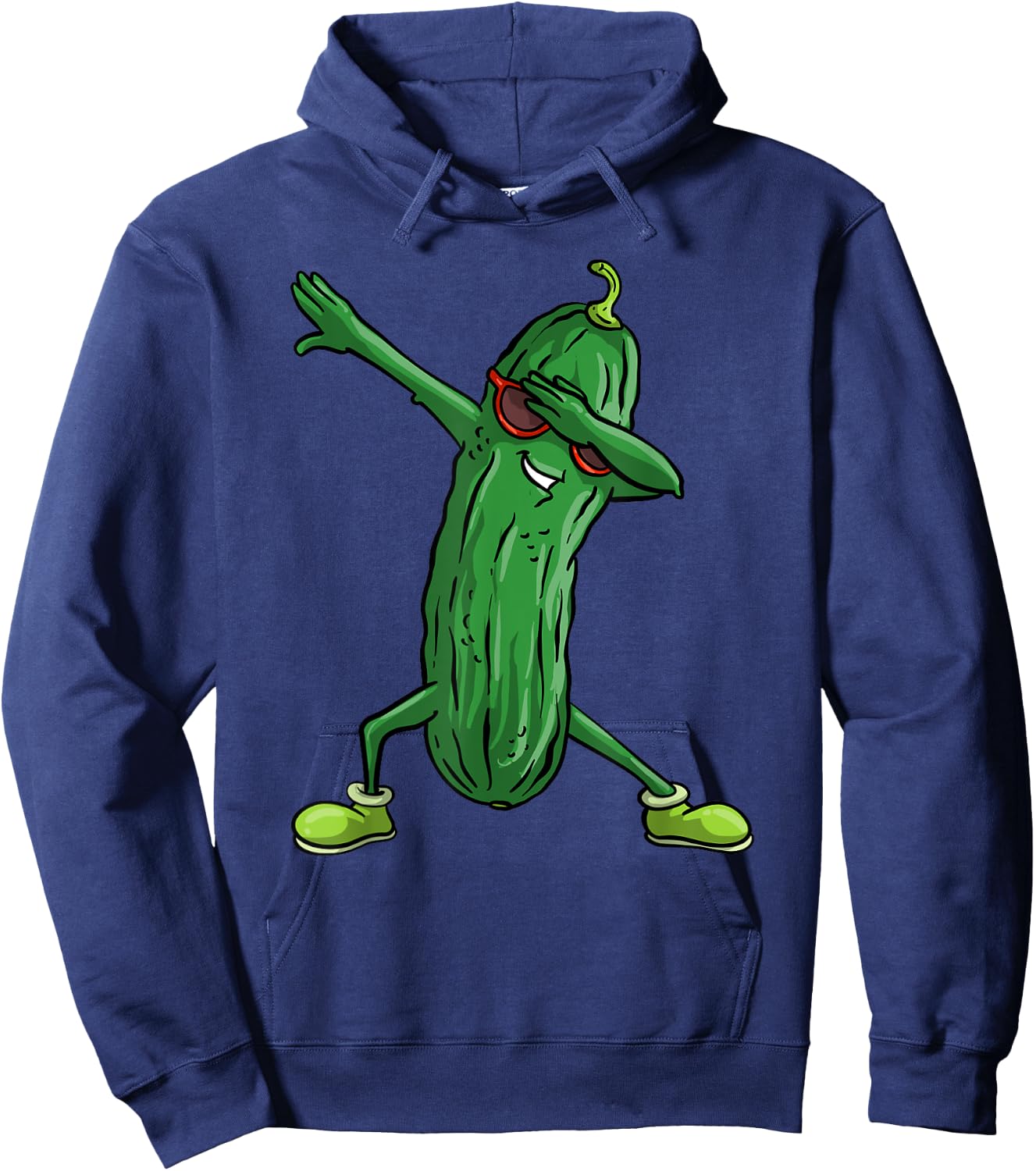 Funny Dabbing Pickle Gift | Cute Dancing Cucumber Men Women Hoodie - Hoodie | Navy