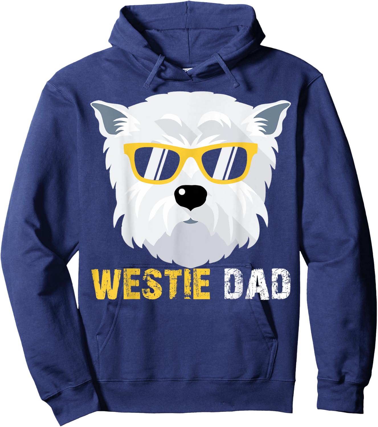 Westie Dad Shirts For Dog Owners Fathers Day Men Hoodie - Hoodie | Navy
