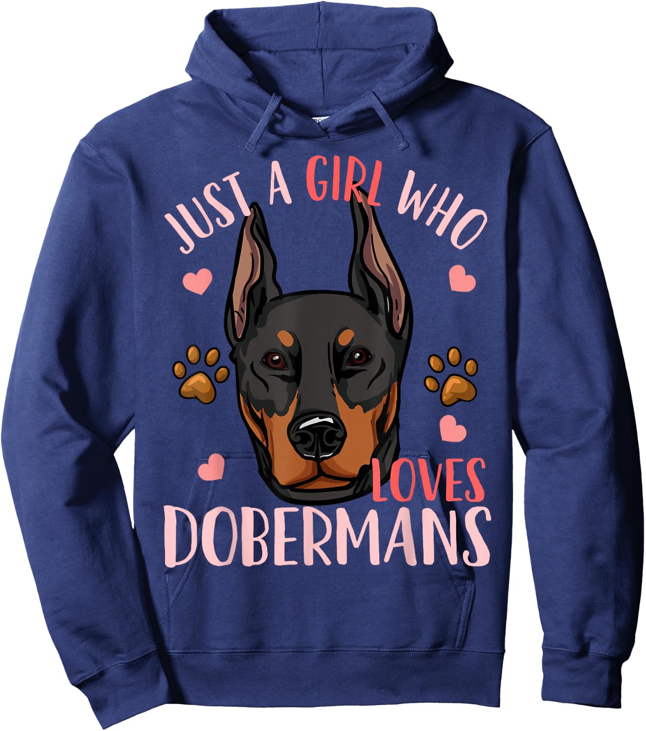 Doberman Dog Hoodie - Hoodie | Navy