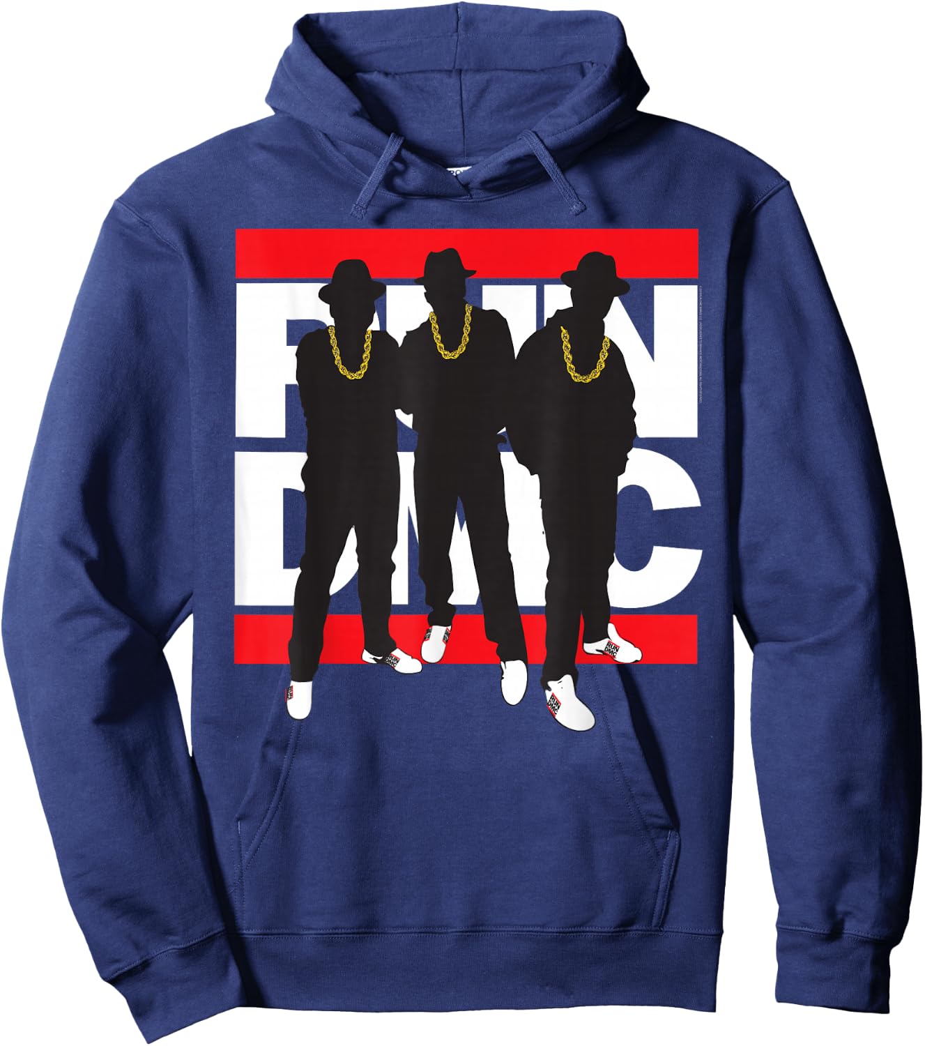 Run DMC Official Silhouette Band Small Hoodie - Hoodie | Navy