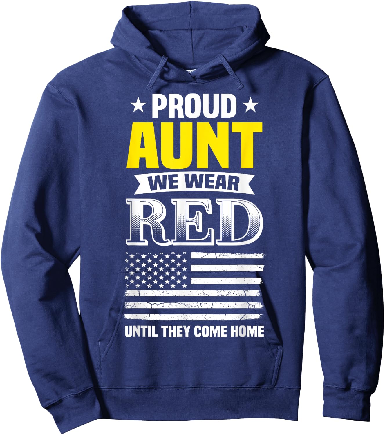 Proud Aunt Of Deployed Nephew Red Friday Family Shirt Hoodie - Hoodie | Navy