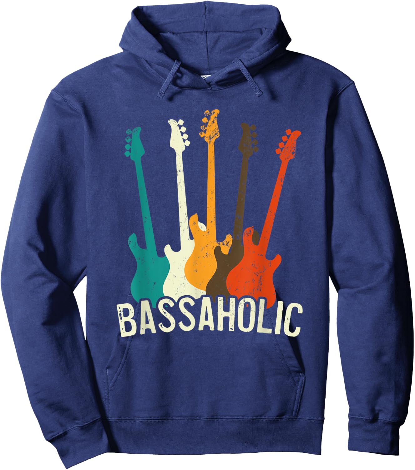 Bass Guitar Player Bassaholic Bass Player Guitarist Hoodie - Hoodie | Navy