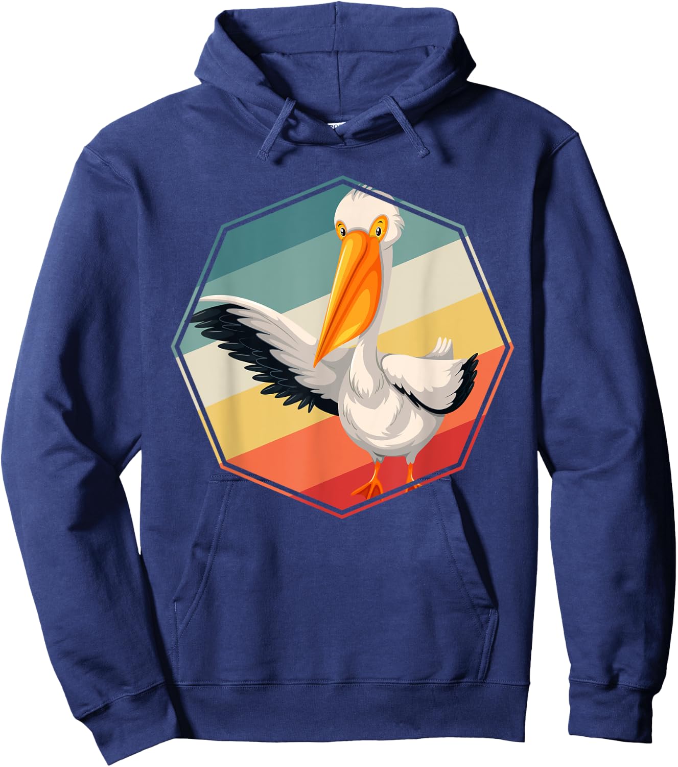Cute Pelican Bird Toddlers Gift Pelican Hoodie - Hoodie | Navy