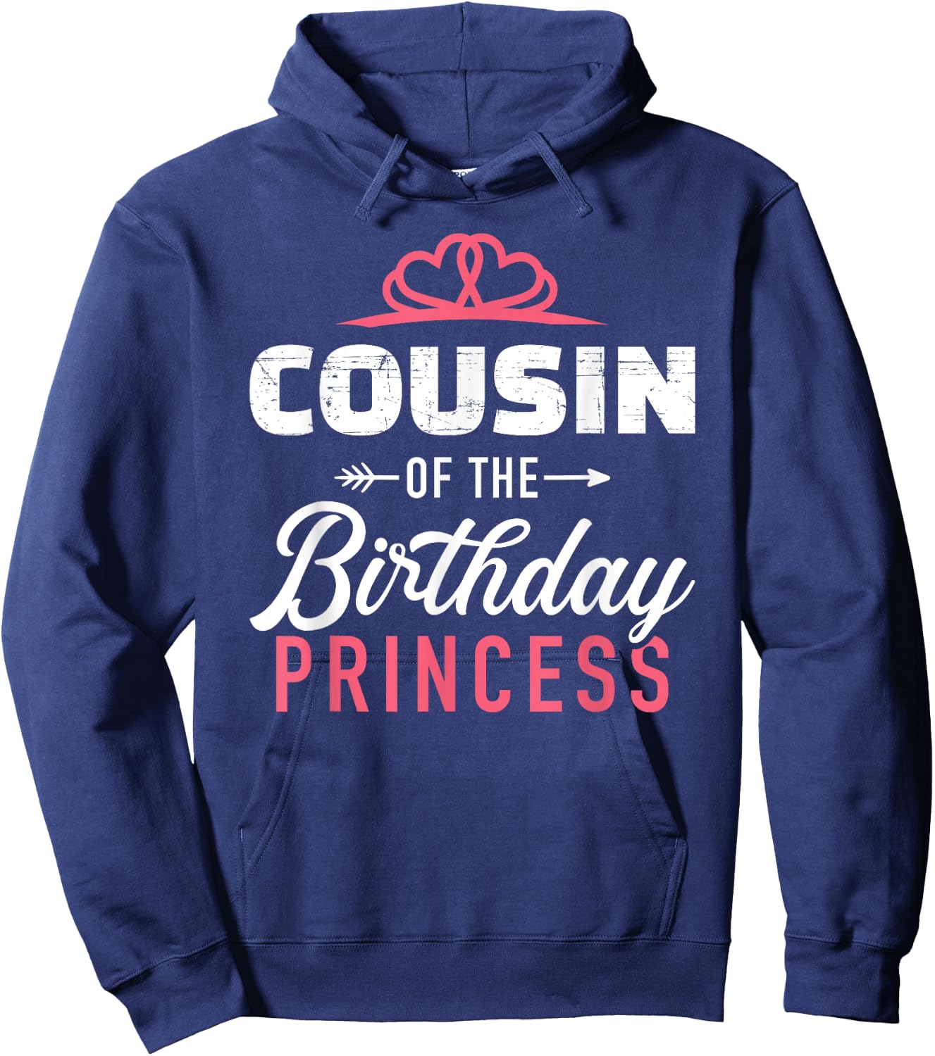 Cousin of the birthday princess girl matching family Hoodie - Hoodie | Navy