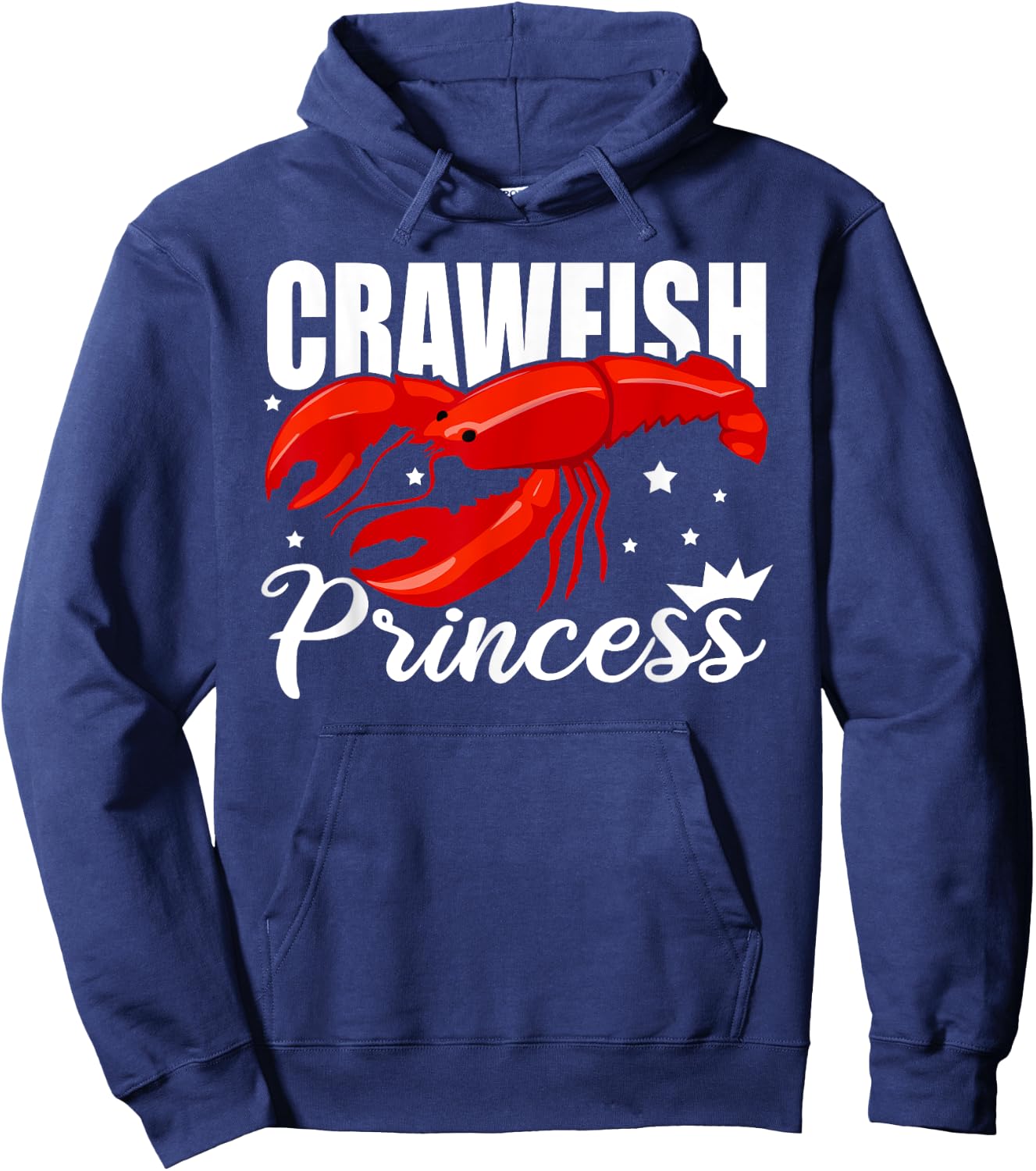Cute Lobster Crayfish Lover Ladies Crawfish Princess Girls Hoodie - Hoodie | Navy