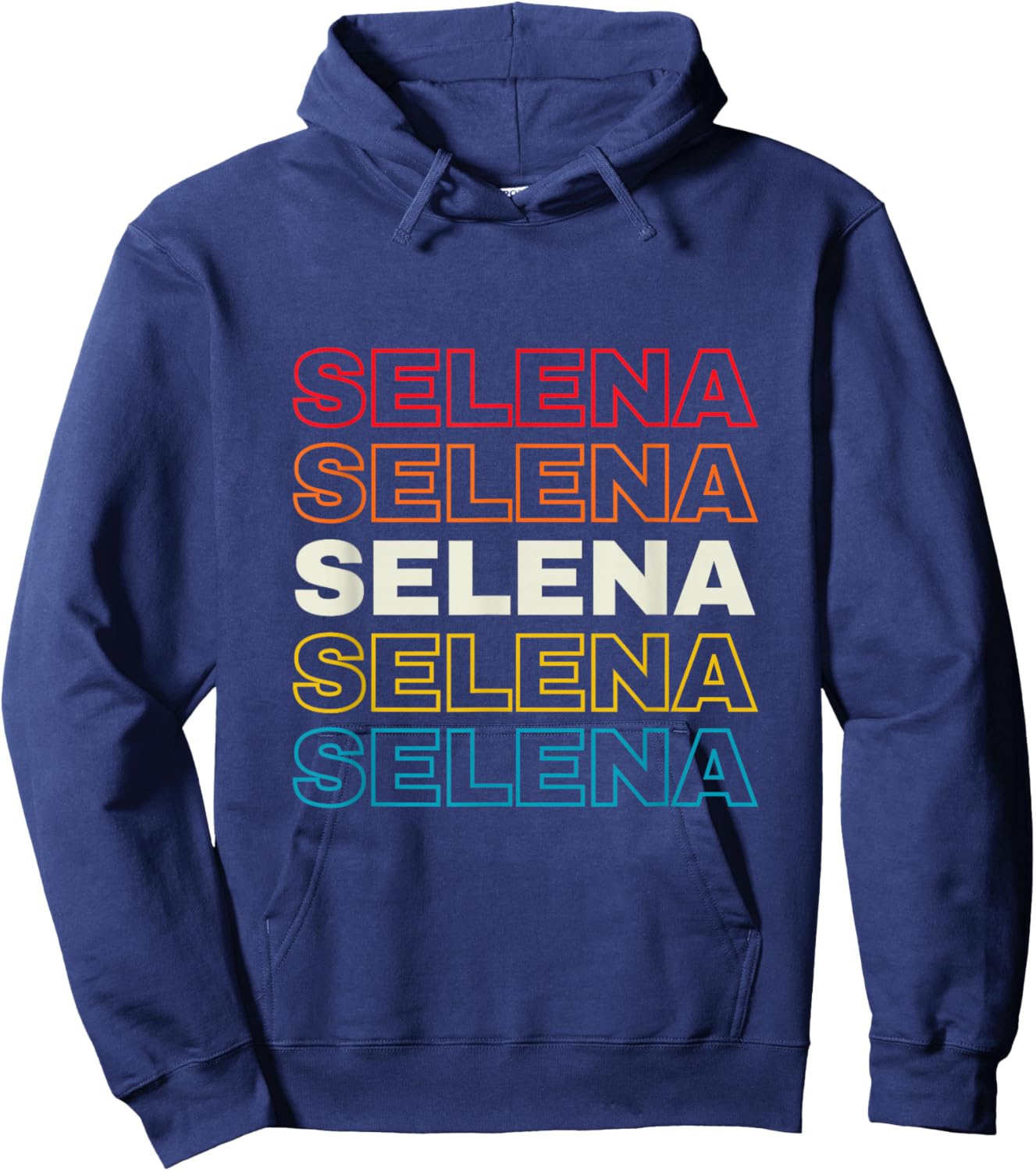 I Love Selena Personalized Retro Sunset First Name Hoodie - Hoodie | Navy