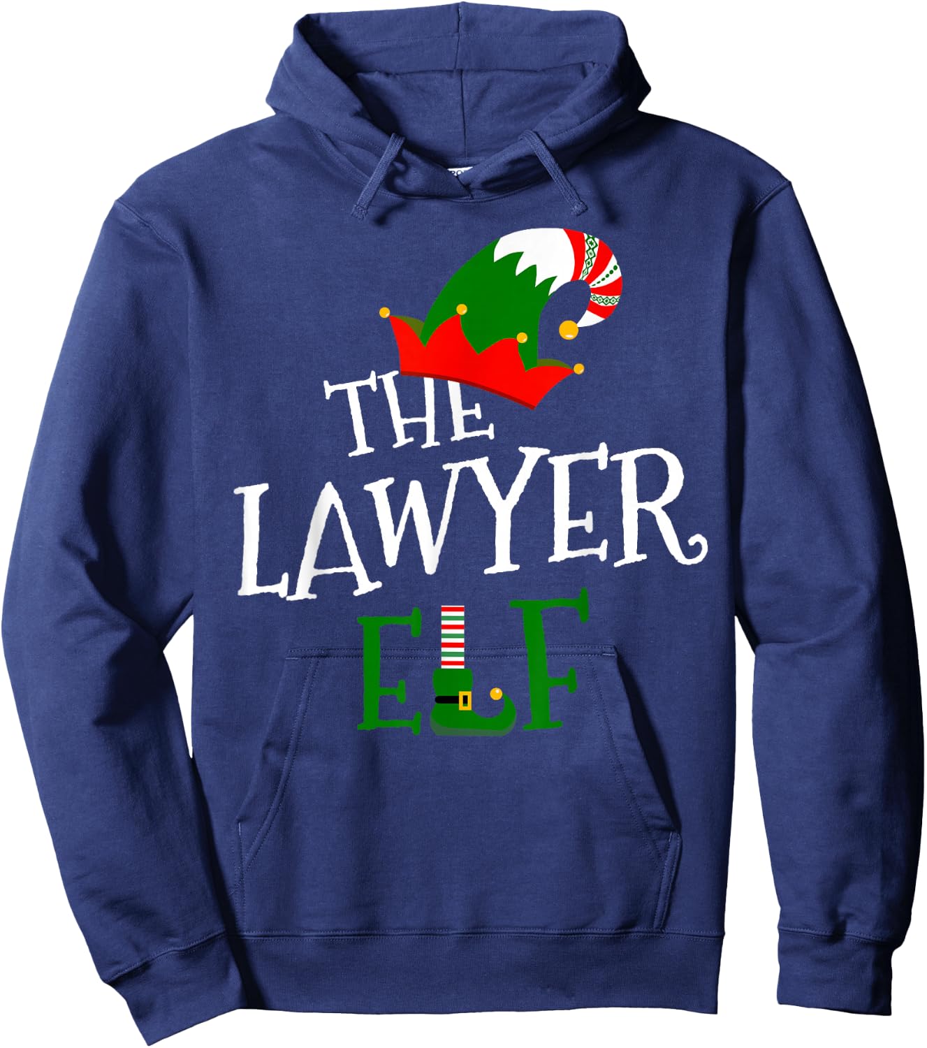 The Lawyer Elf Family Matching Group Gift Christmas Costume Hoodie - Hoodie | Navy