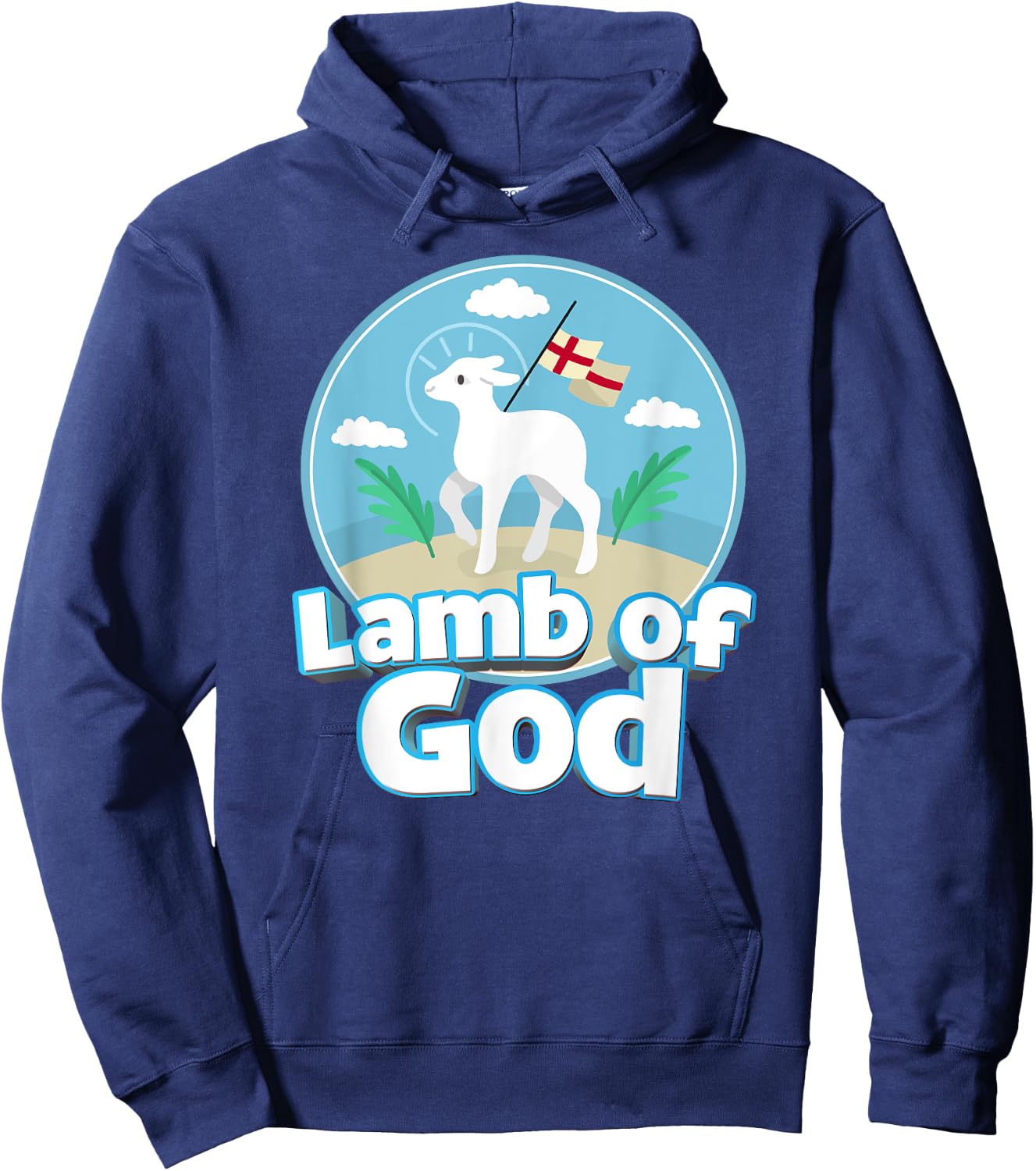 Lamb of God Agnus Dei Easter Catholic Kids Girls Boys Hoodie - Hoodie | Navy