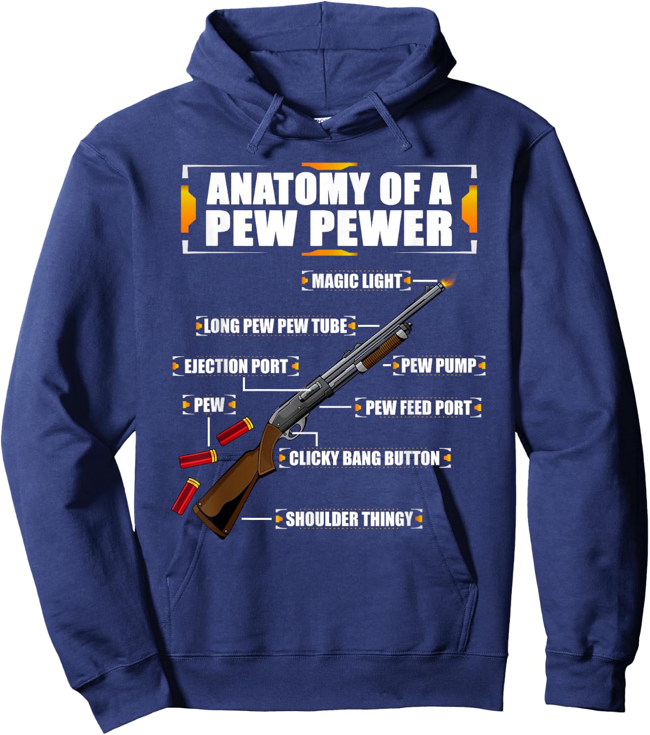 Sporting Clays - Clay Sport Meme - Funny Trap Shooting Hoodie - Hoodie | Navy