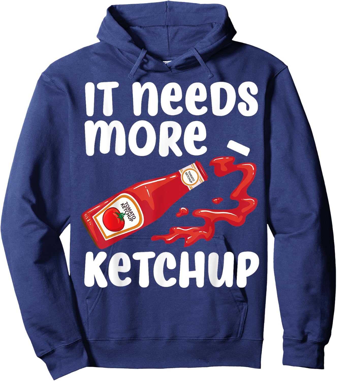 Funny Ketchup Lover Gift Men Women Kids Tomato Table Sauce Hoodie - Hoodie | Navy