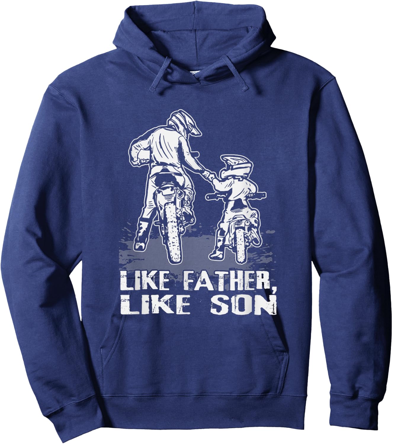 Motocross Dirt Bike - Like Father Like Son Biker Lovers Gift Hoodie - Hoodie | Navy