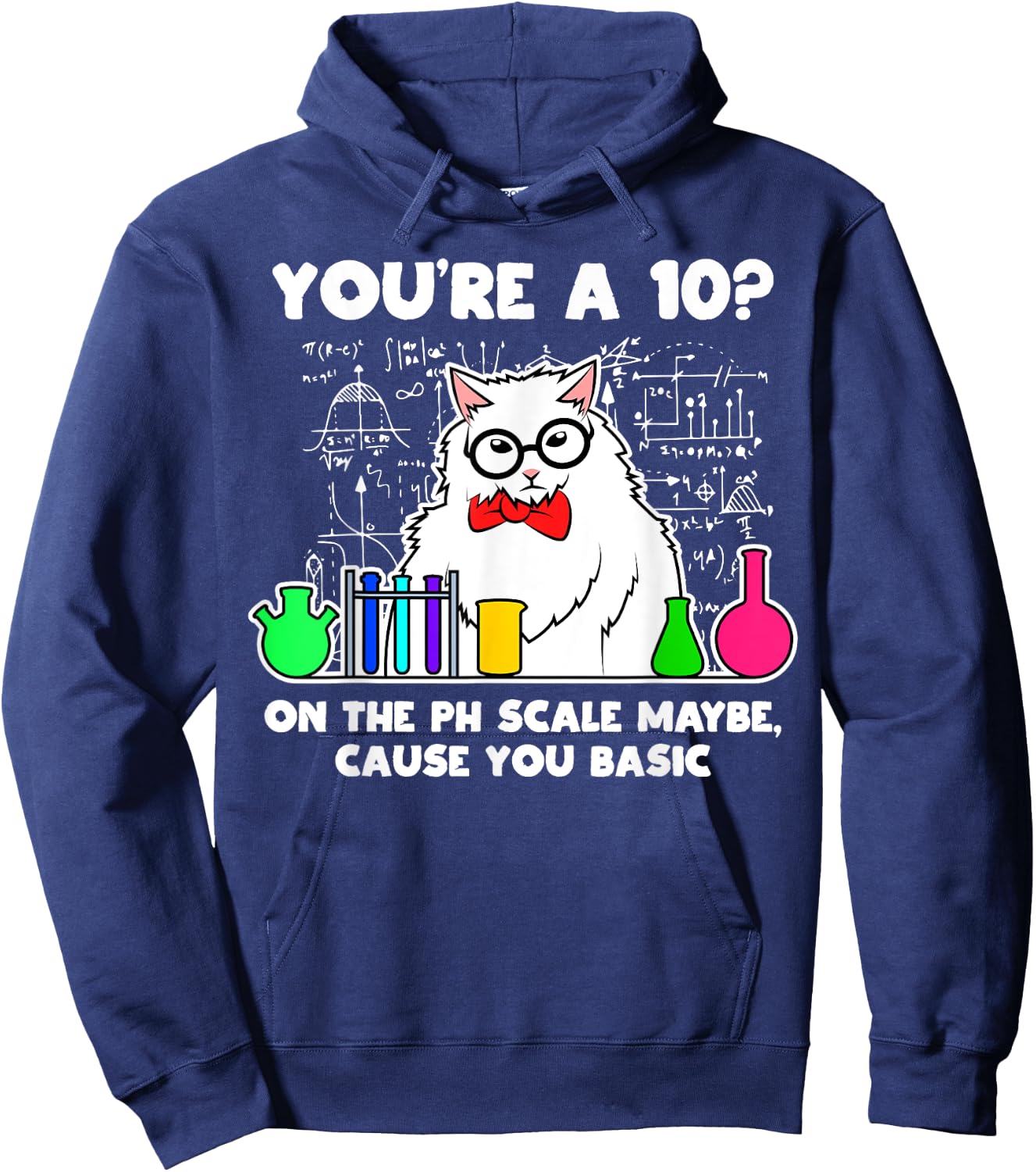 Funny Meme Cats Scientist Physics Chemistry Nerd Hoodie - Hoodie | Navy