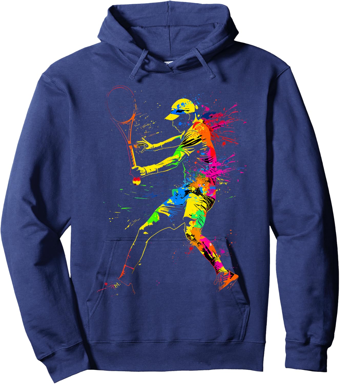 Tennis Player Kids Youth Men Boys Hoodie - Hoodie | Navy