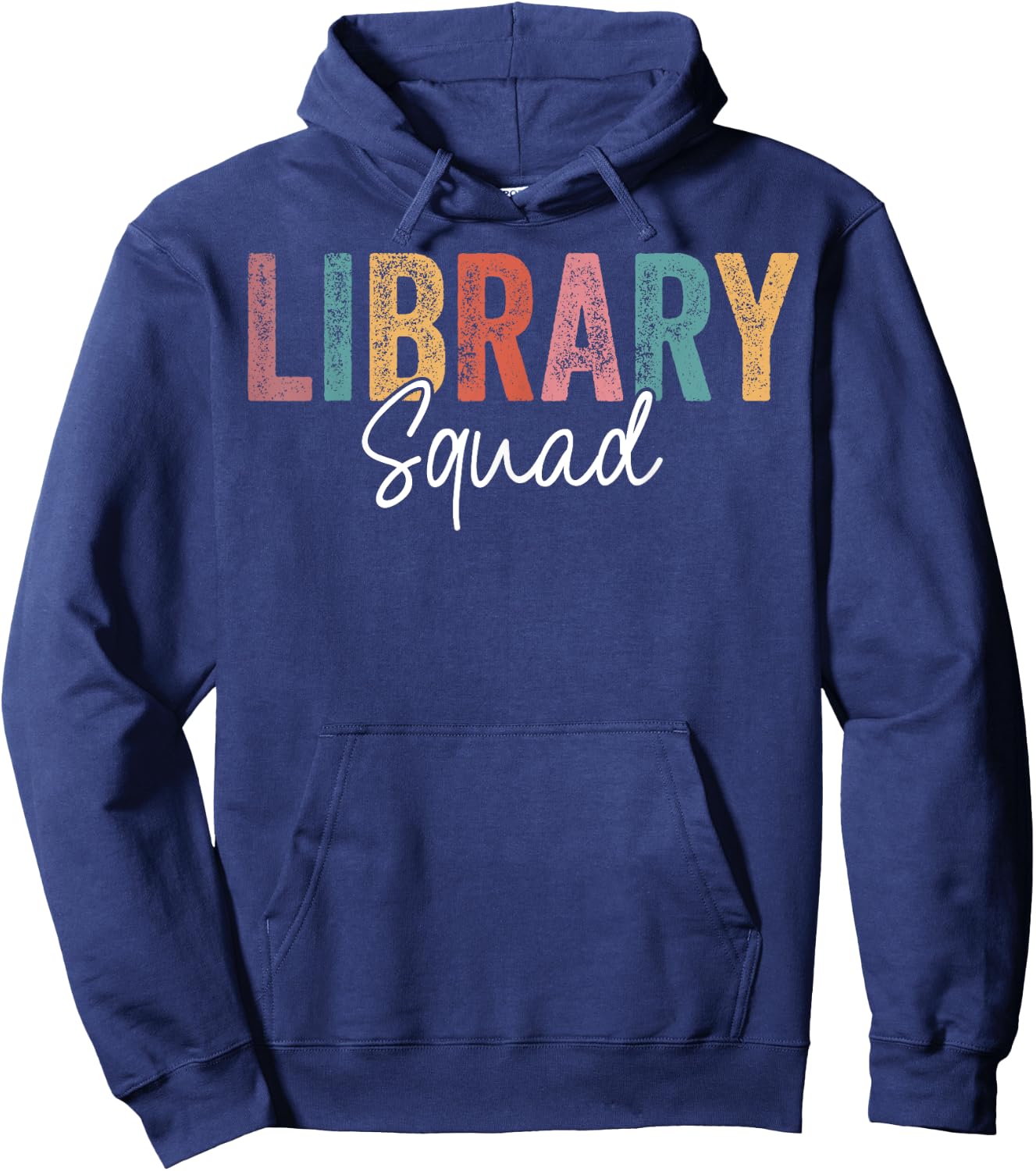 Library Squad Team Librarian Teacher Book Lover Women Kids Hoodie - Hoodie | Navy