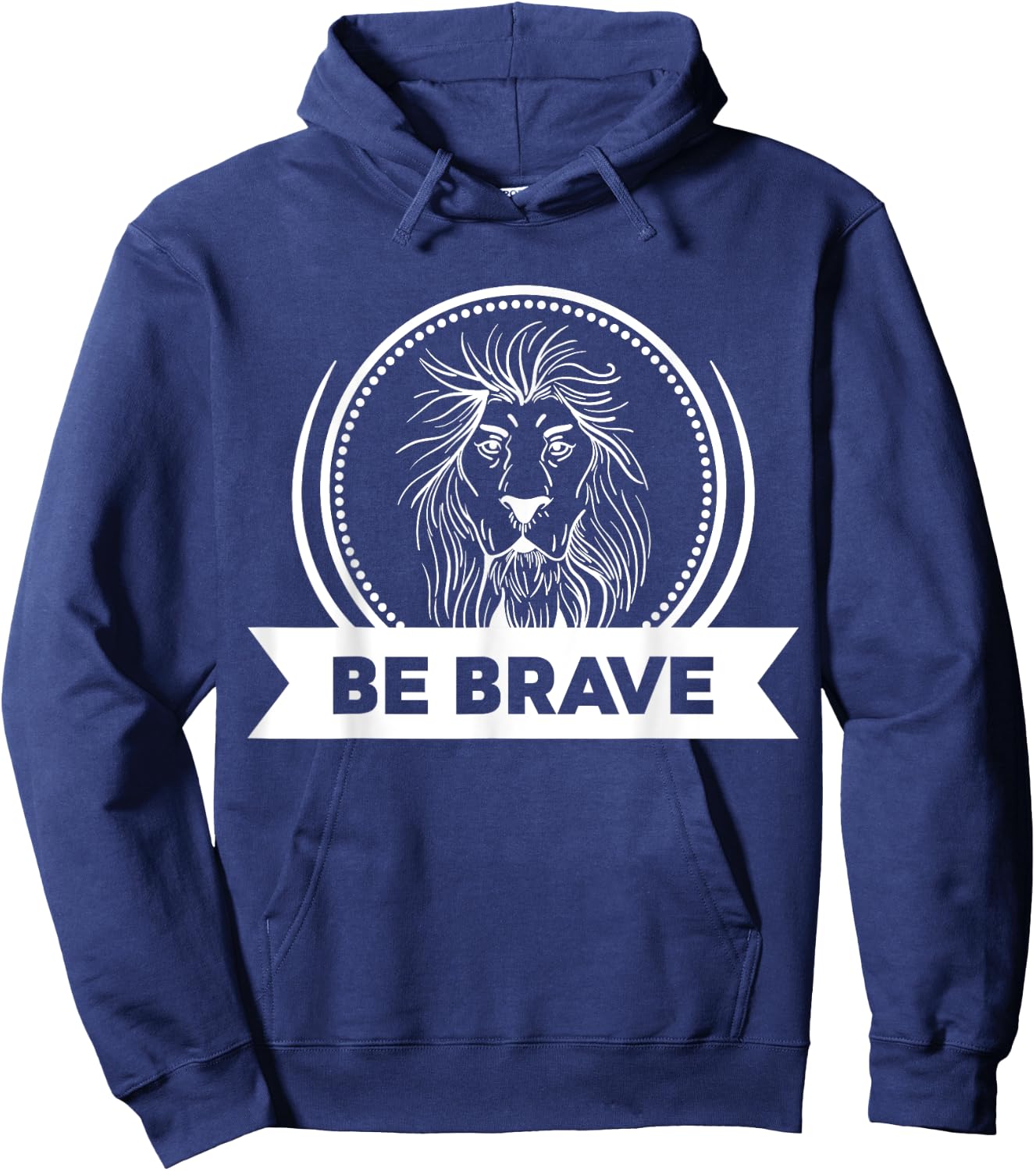 Be Brave White Lion Hoodie - Hoodie | Navy