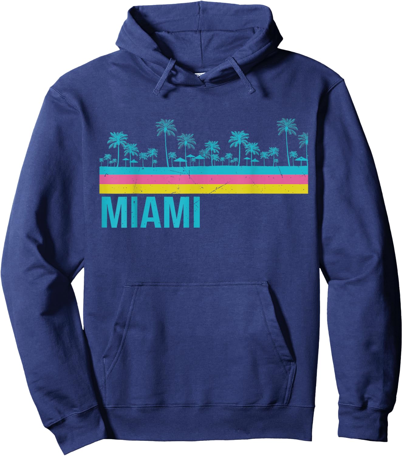 Miami Retro Vintage Hoodie - Hoodie | Navy